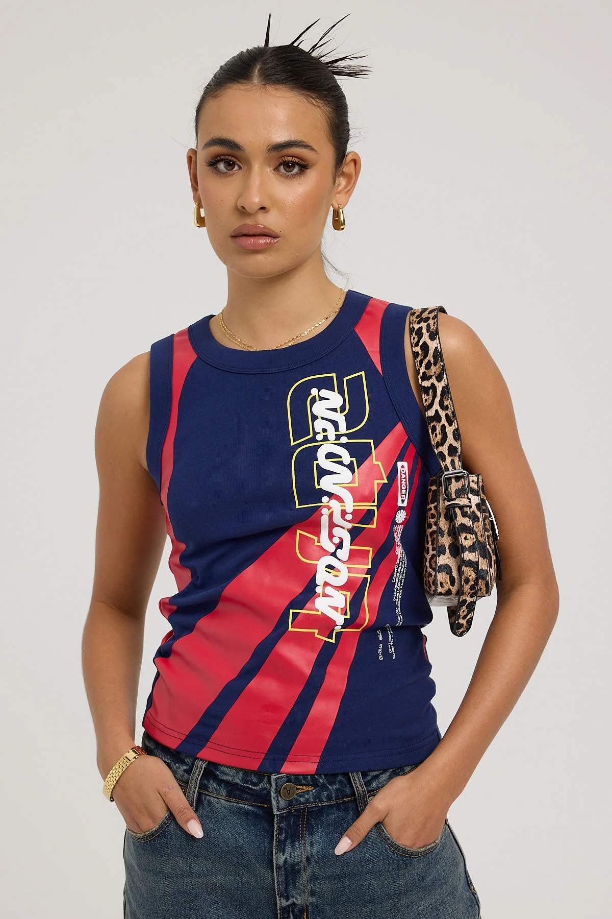 Teleport Jersey Tank Blue/Red 4 Teleport Jersey Tank Blue/Red