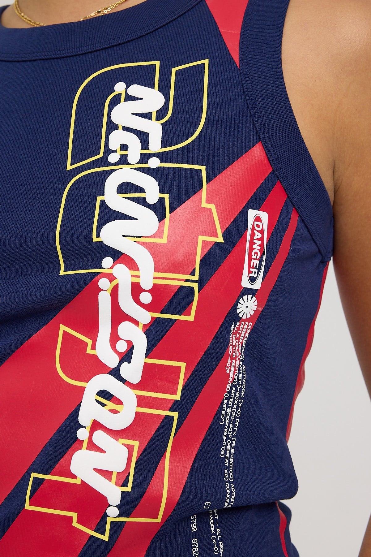 Teleport Jersey Tank Blue/Red 7 Teleport Jersey Tank Blue/Red