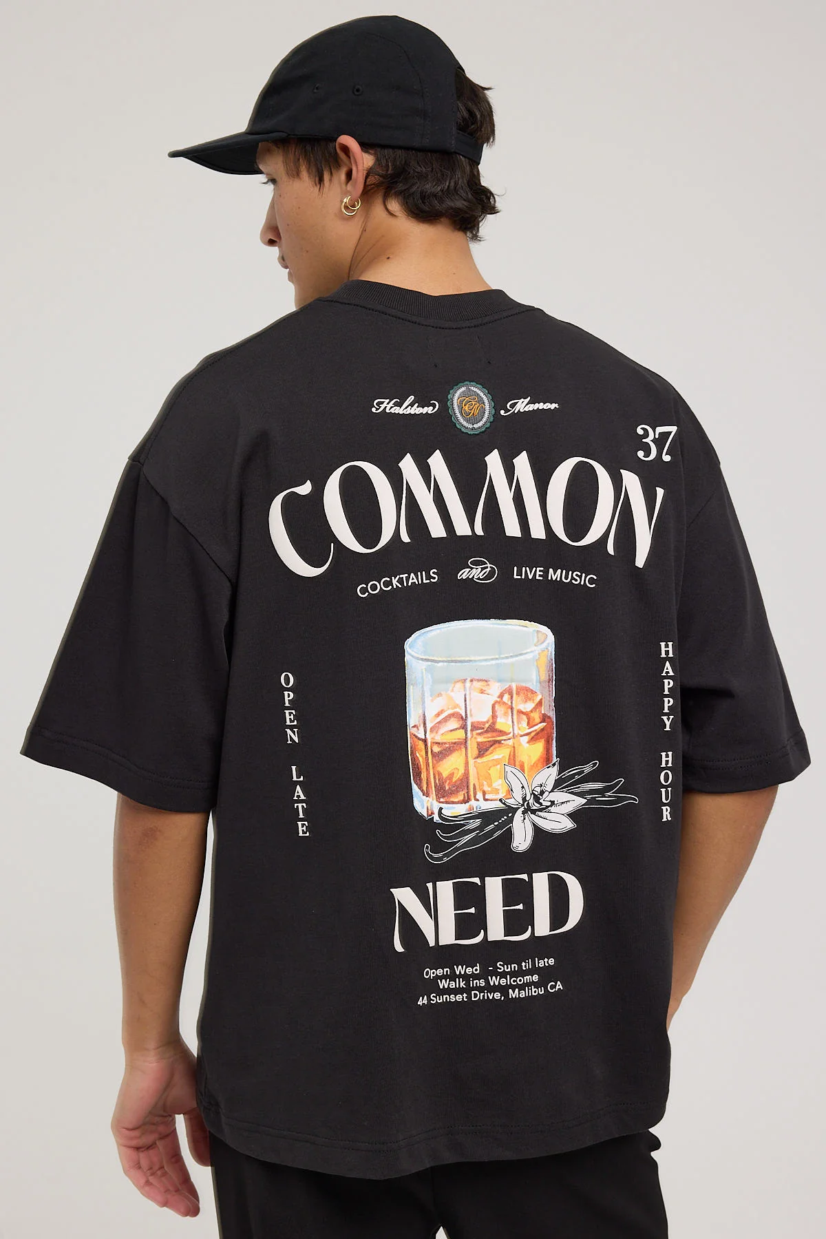 Spiced Whiskey Heavyweight Easy Tee Night Black 1 Spiced Whiskey Heavyweight Easy Tee Night Black