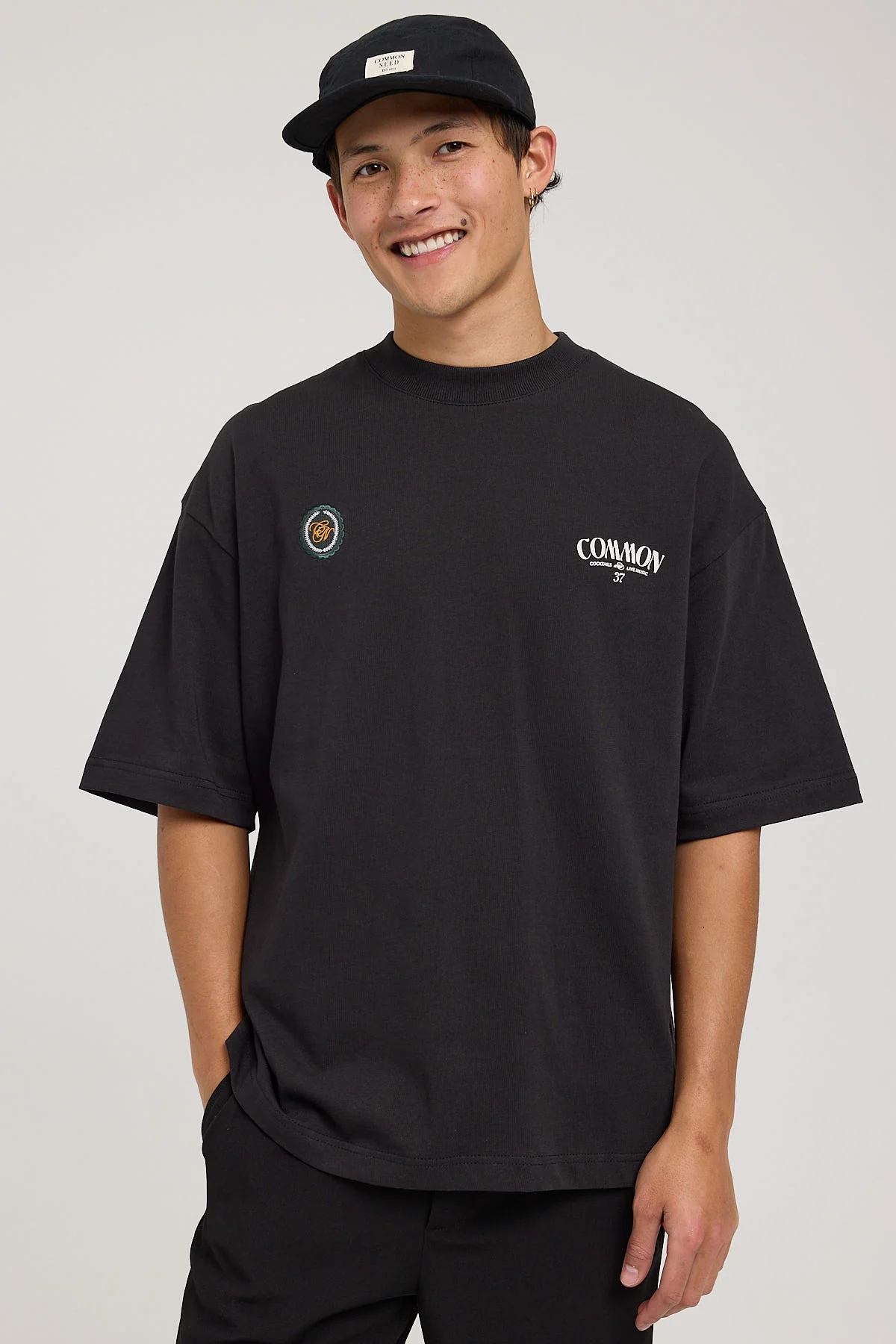 Spiced Whiskey Heavyweight Easy Tee Night Black 3 Spiced Whiskey Heavyweight Easy Tee Night Black