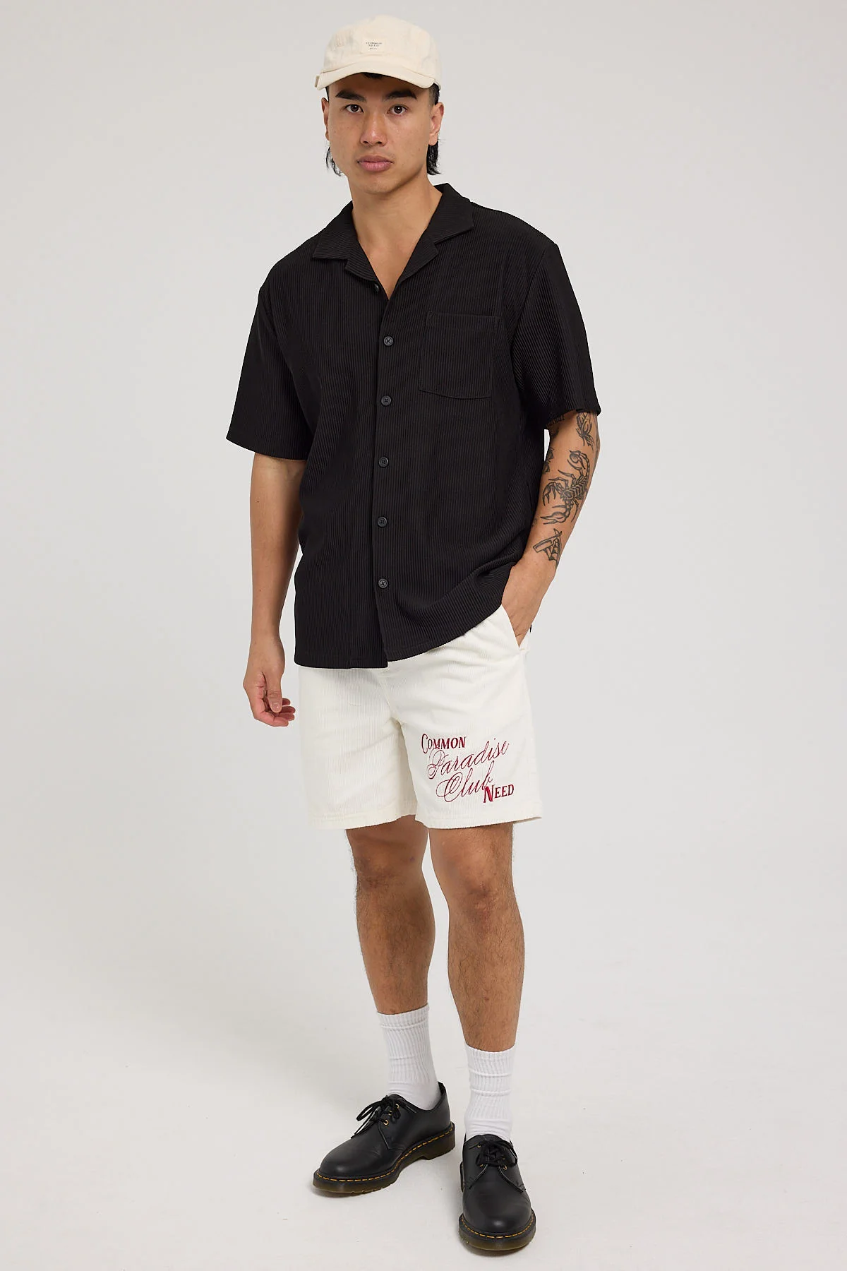 Elysian Organic Cord Short Ecru 1 Elysian Organic Cord Short Ecru
