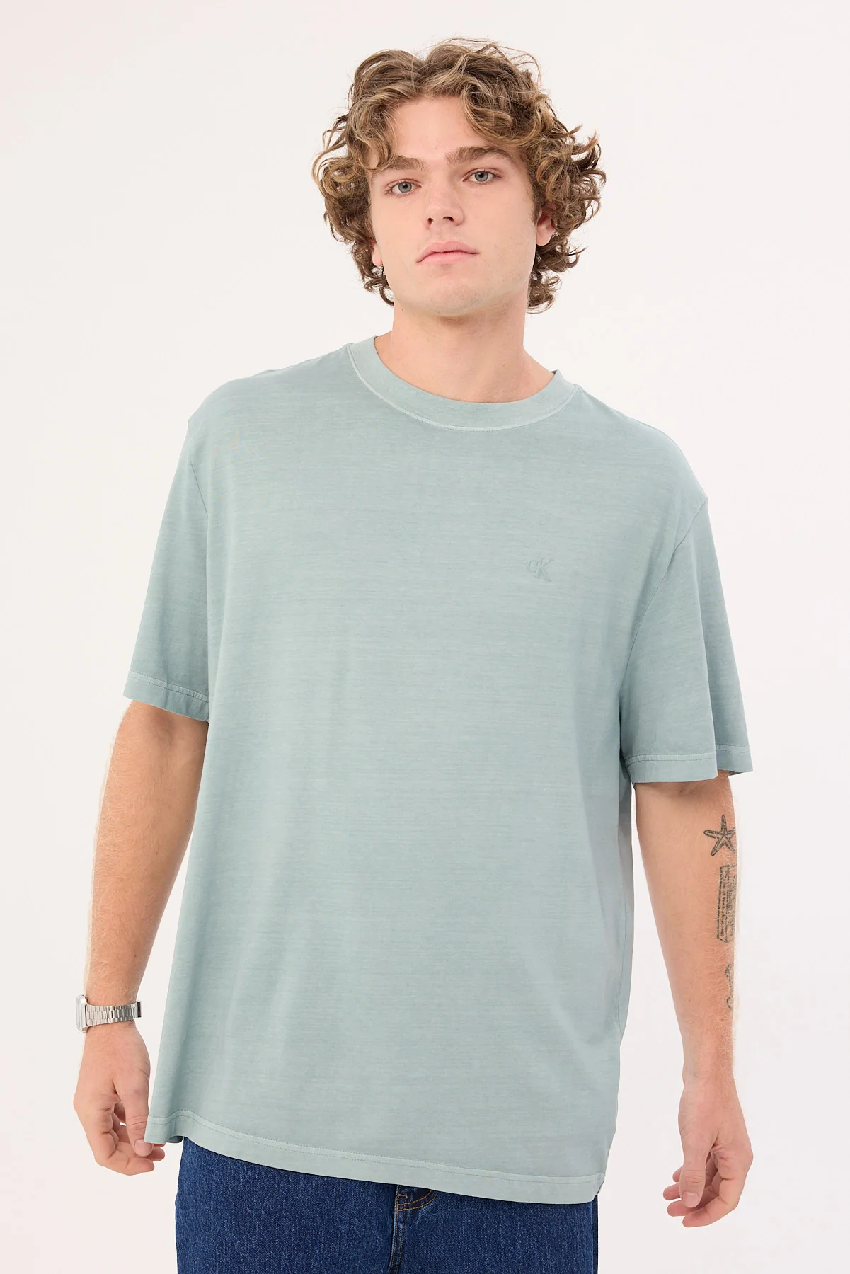 Washed Puff Print Tee Lead