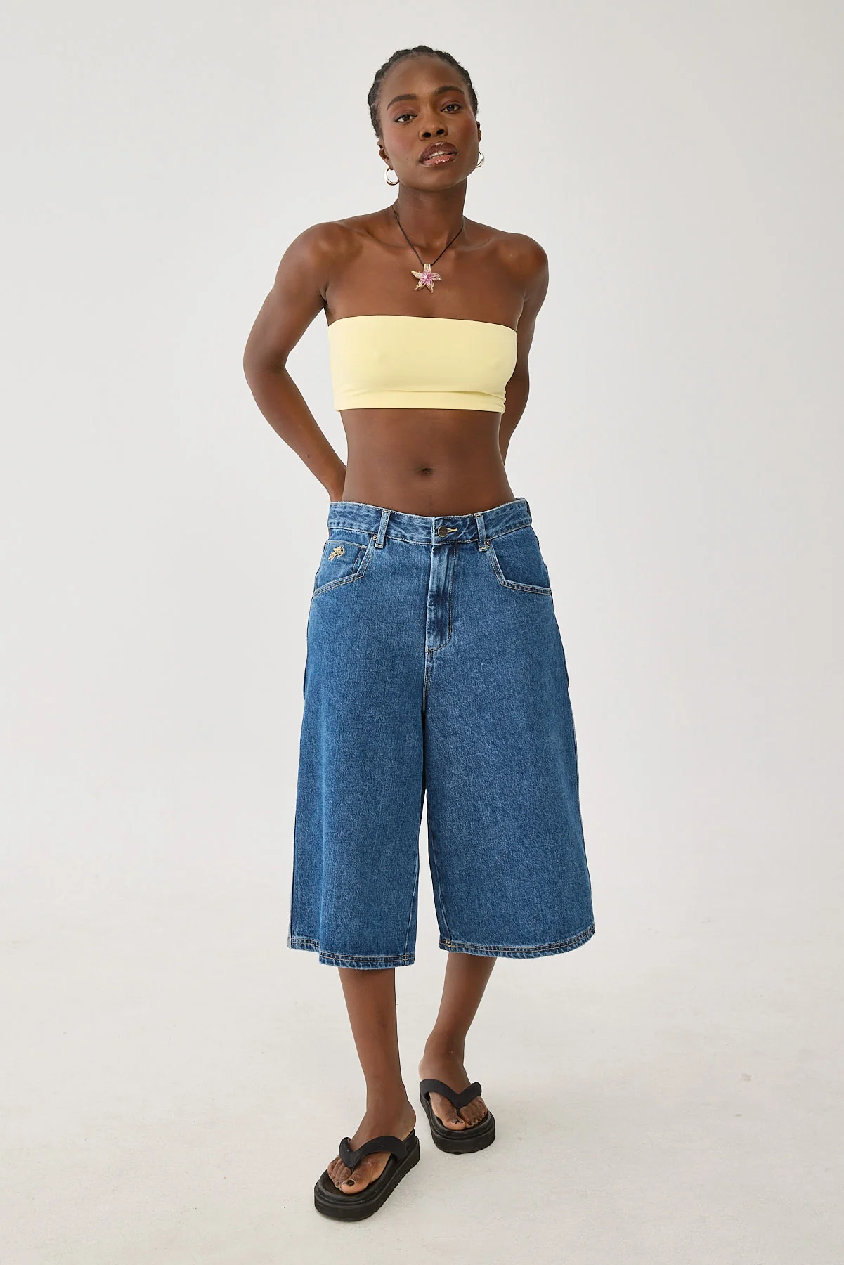 Long Boy Short Worn Rinsed Blue 2 Long Boy Short Worn Rinsed Blue