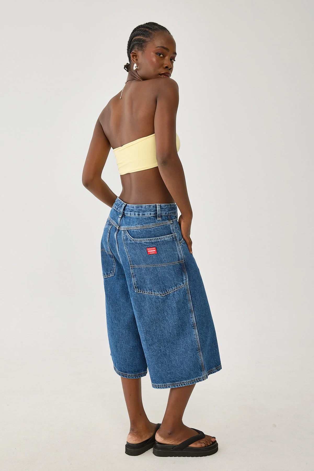 Long Boy Short Worn Rinsed Blue 6 Long Boy Short Worn Rinsed Blue