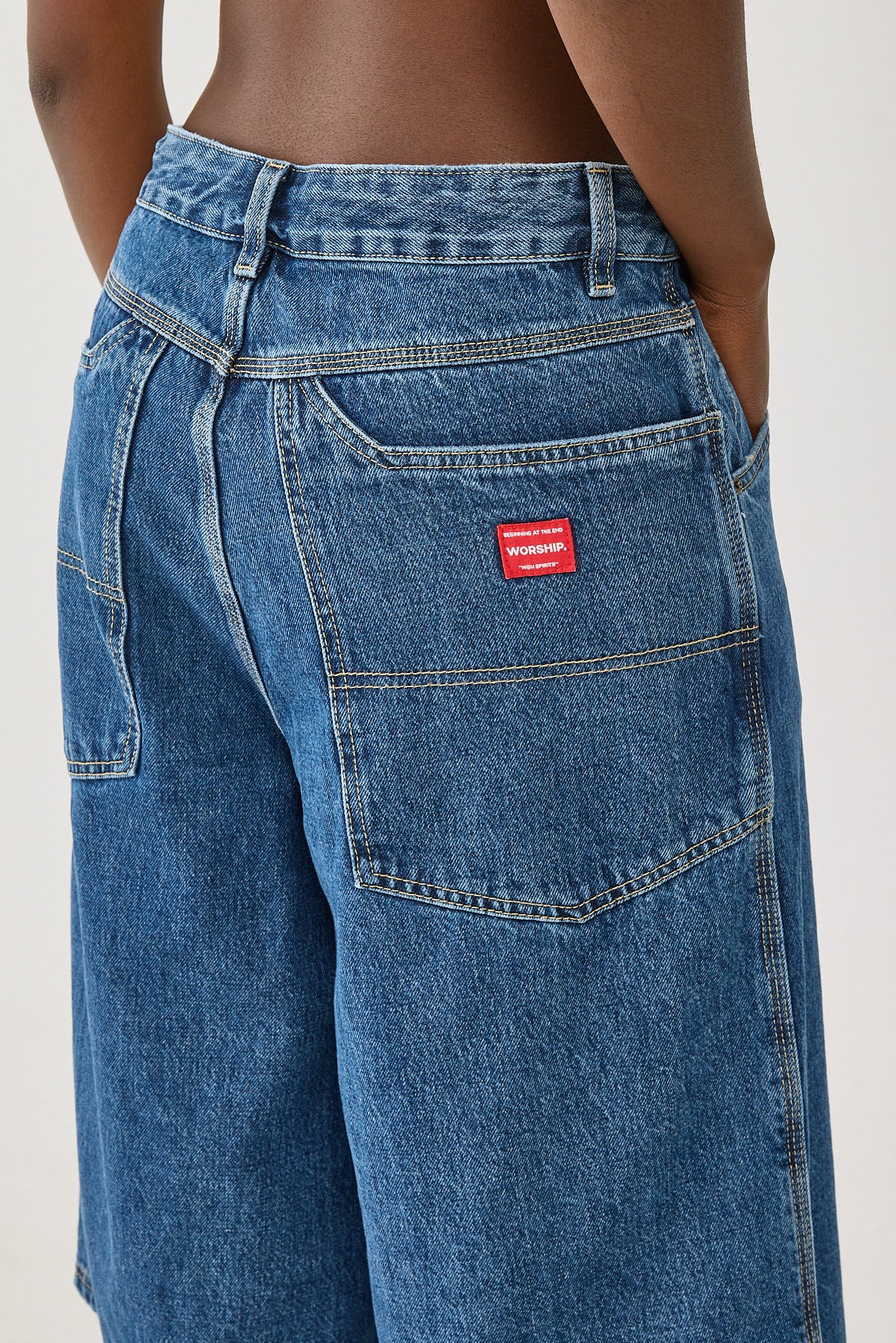 Long Boy Short Worn Rinsed Blue 7 Long Boy Short Worn Rinsed Blue