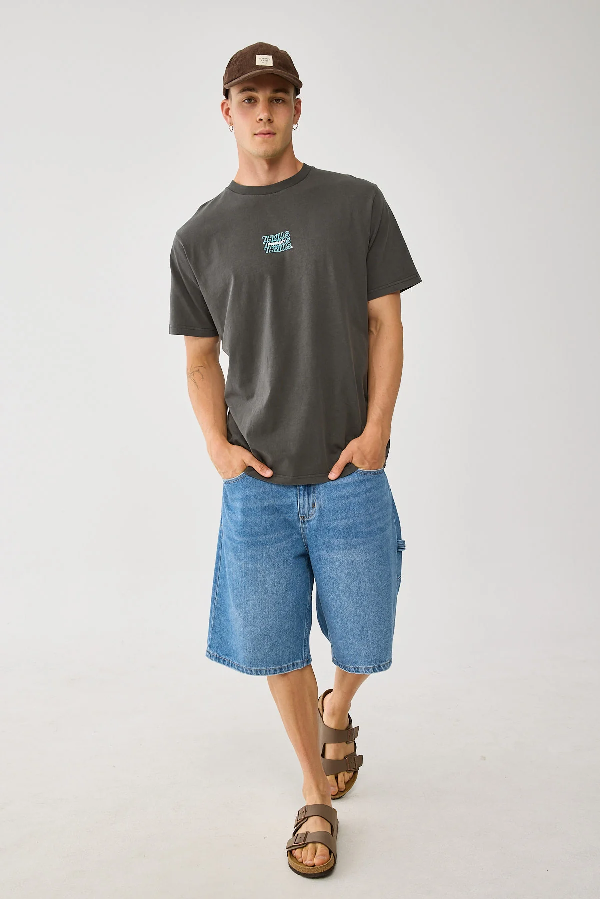 Big Slacker Denim Short Long Ago Blue