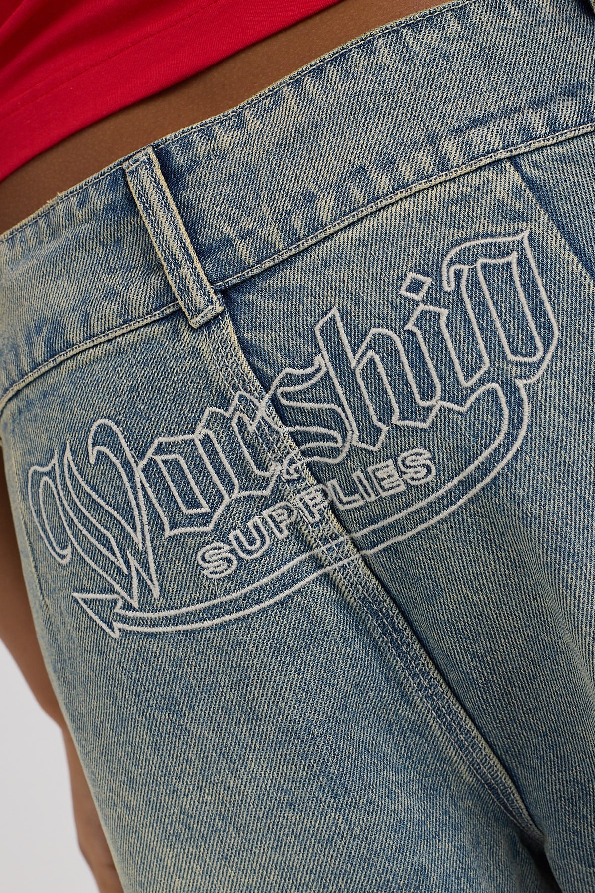 00s Baggy Short Garbage Grime Blue 4 00s Baggy Short Garbage Grime Blue