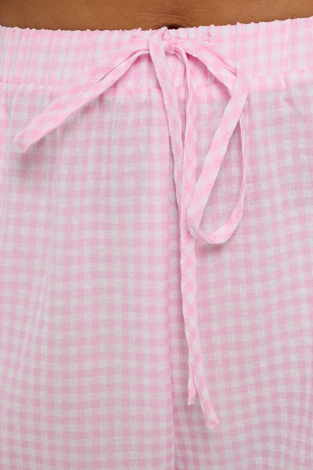Sunny Side Elasticated Gingham Pants Pink Gingham 4 Sunny Side Elasticated Gingham Pants Pink Gingham