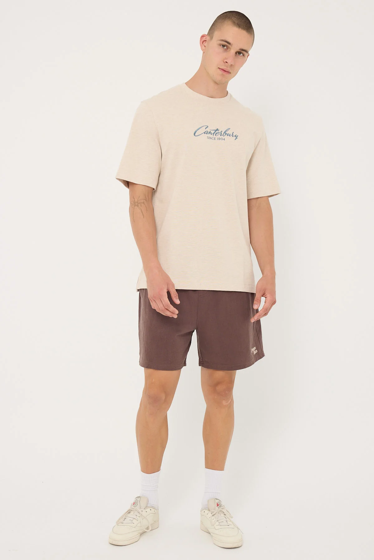Heritage Script T-Shirt Birch Marl