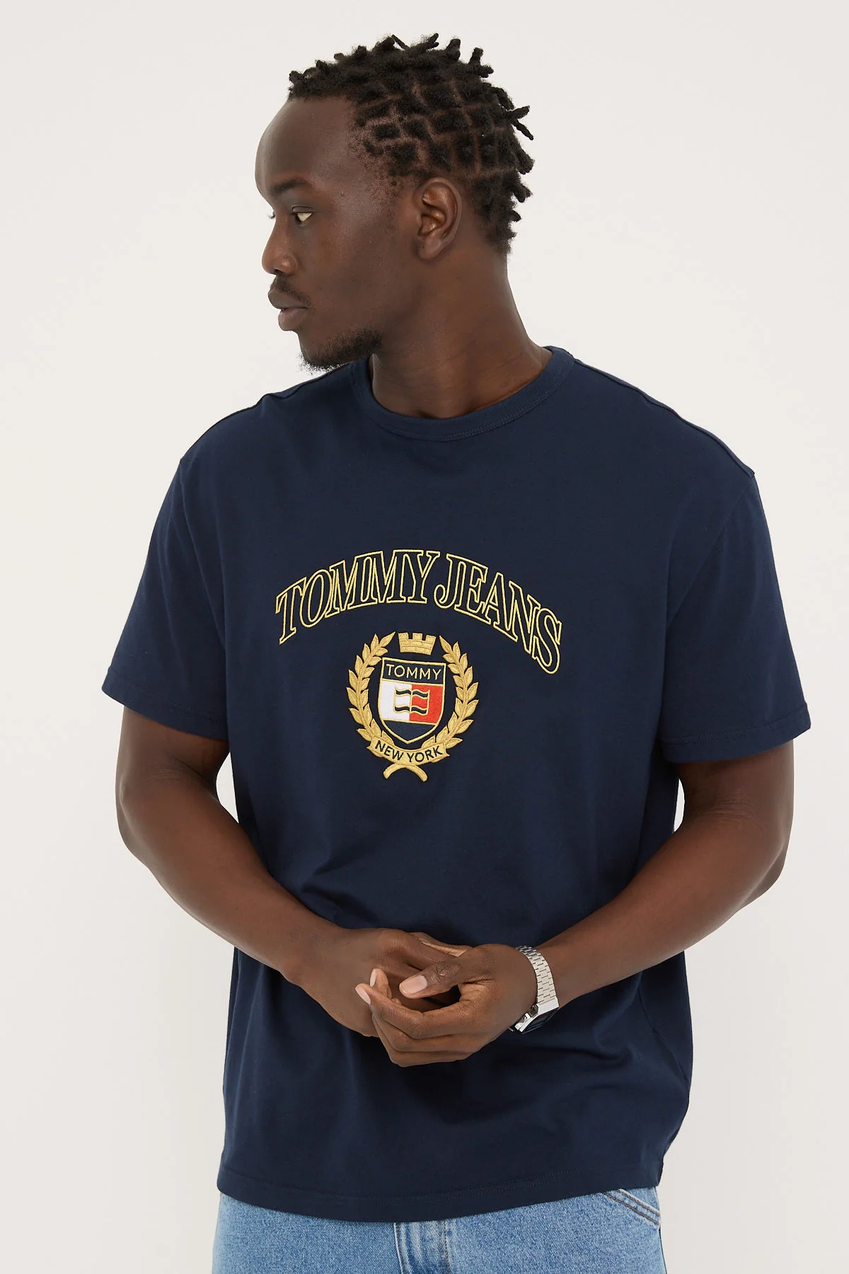 TJM Regular TJ Gold Crest Tee Dark Night Navy
