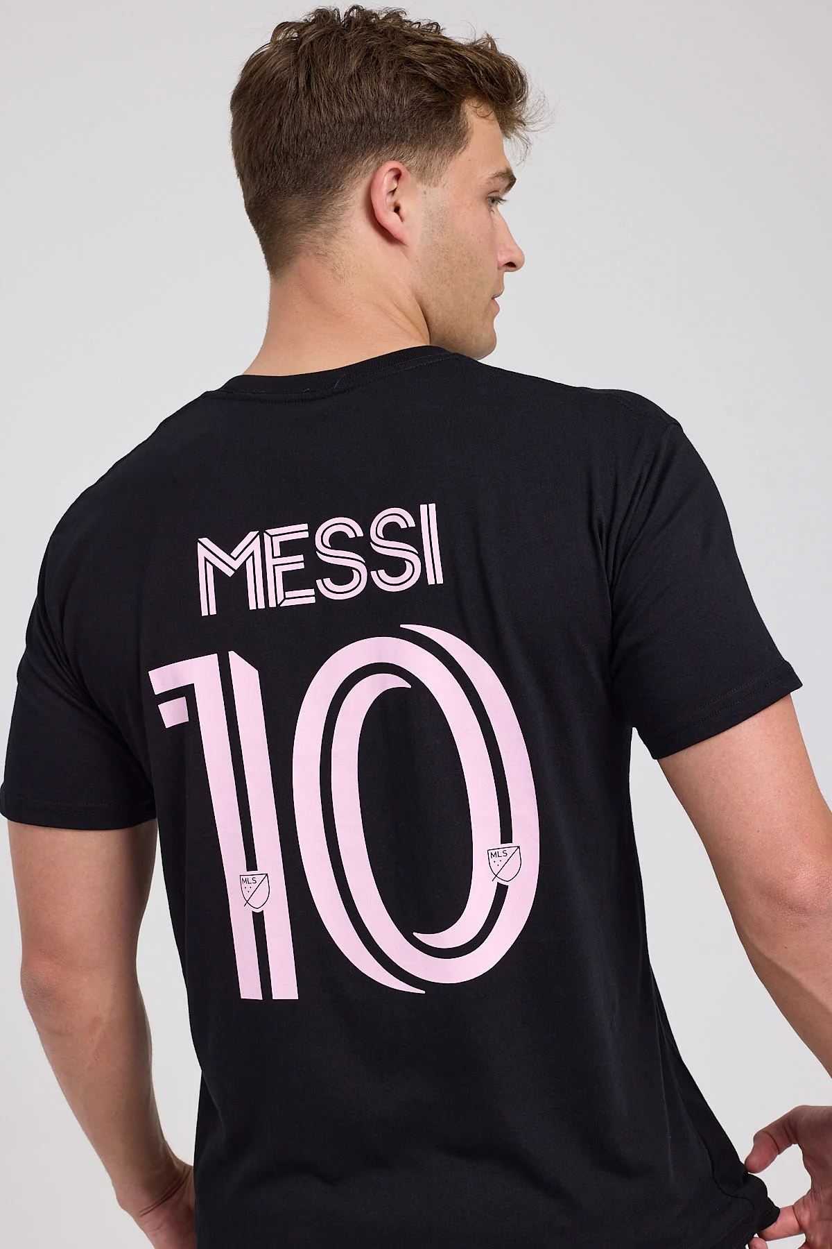 Messi Name and Number Tee Black