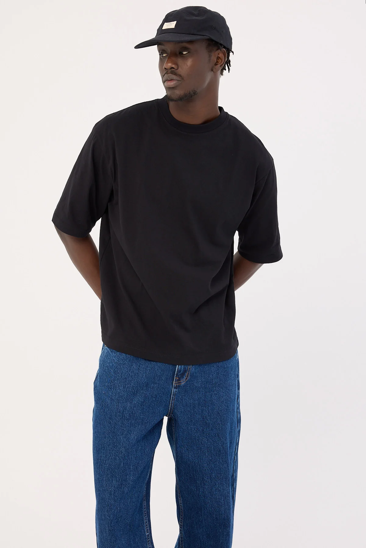 Organic Boxy Tee Black