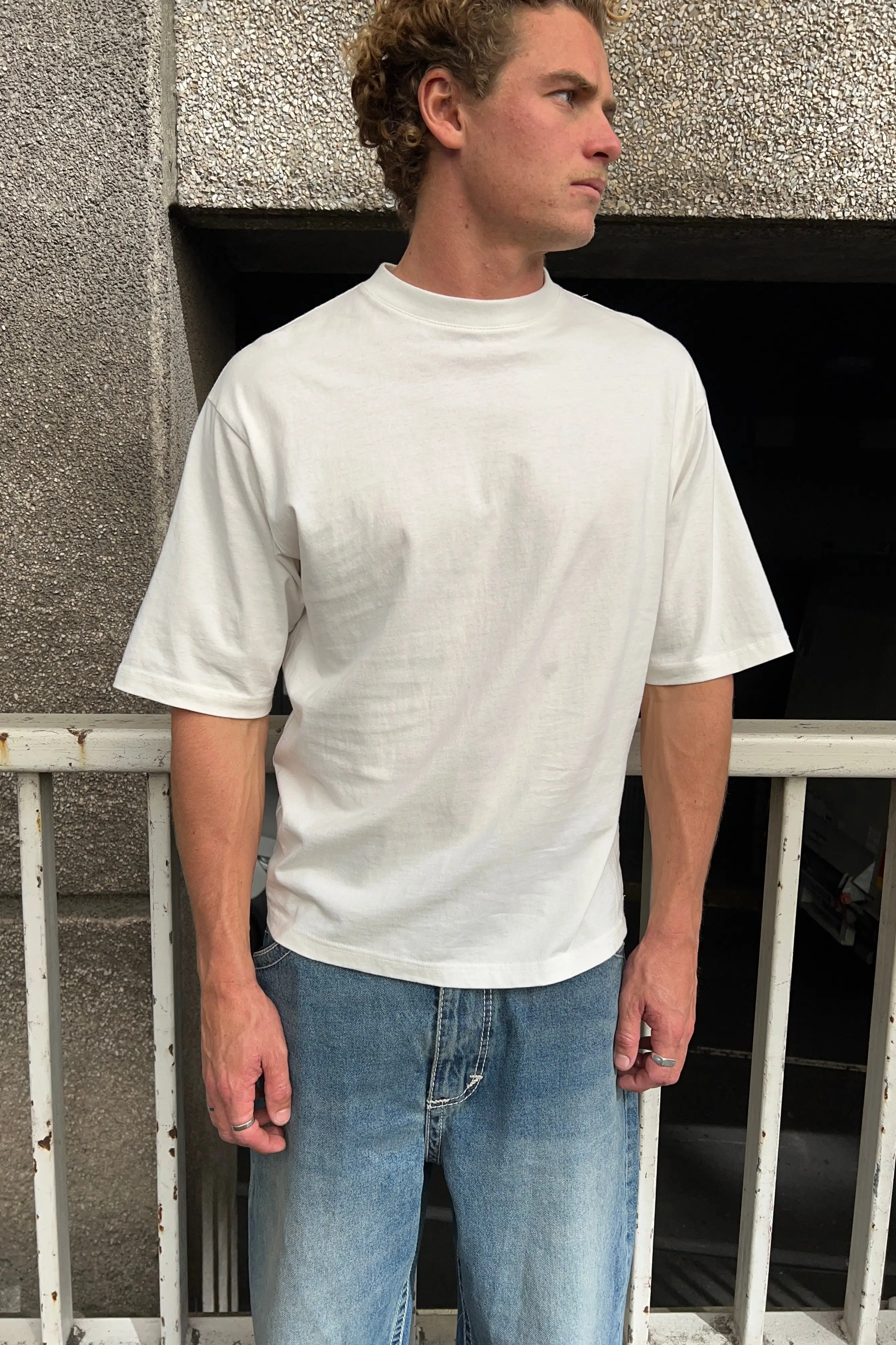 Organic Boxy Tee Off White