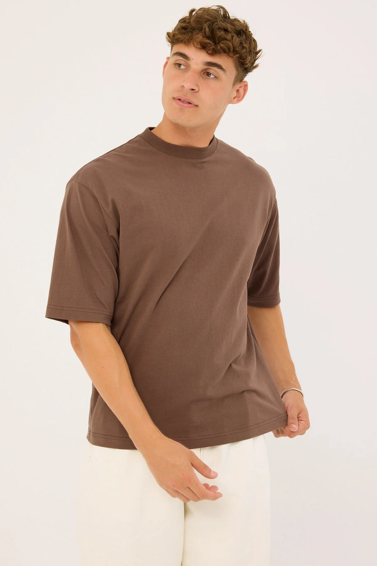 Organic Boxy Tee Cocoa Brown