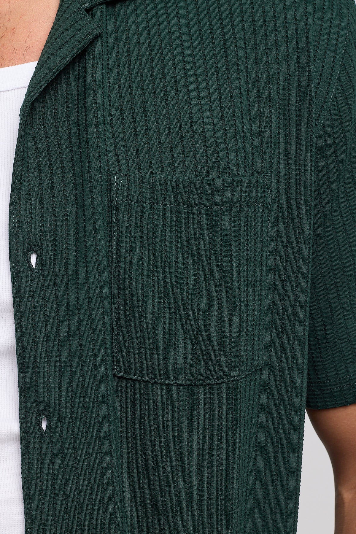 Studio Recycled Resort Shirt Dark Green 5 Studio Recycled Resort Shirt Dark Green