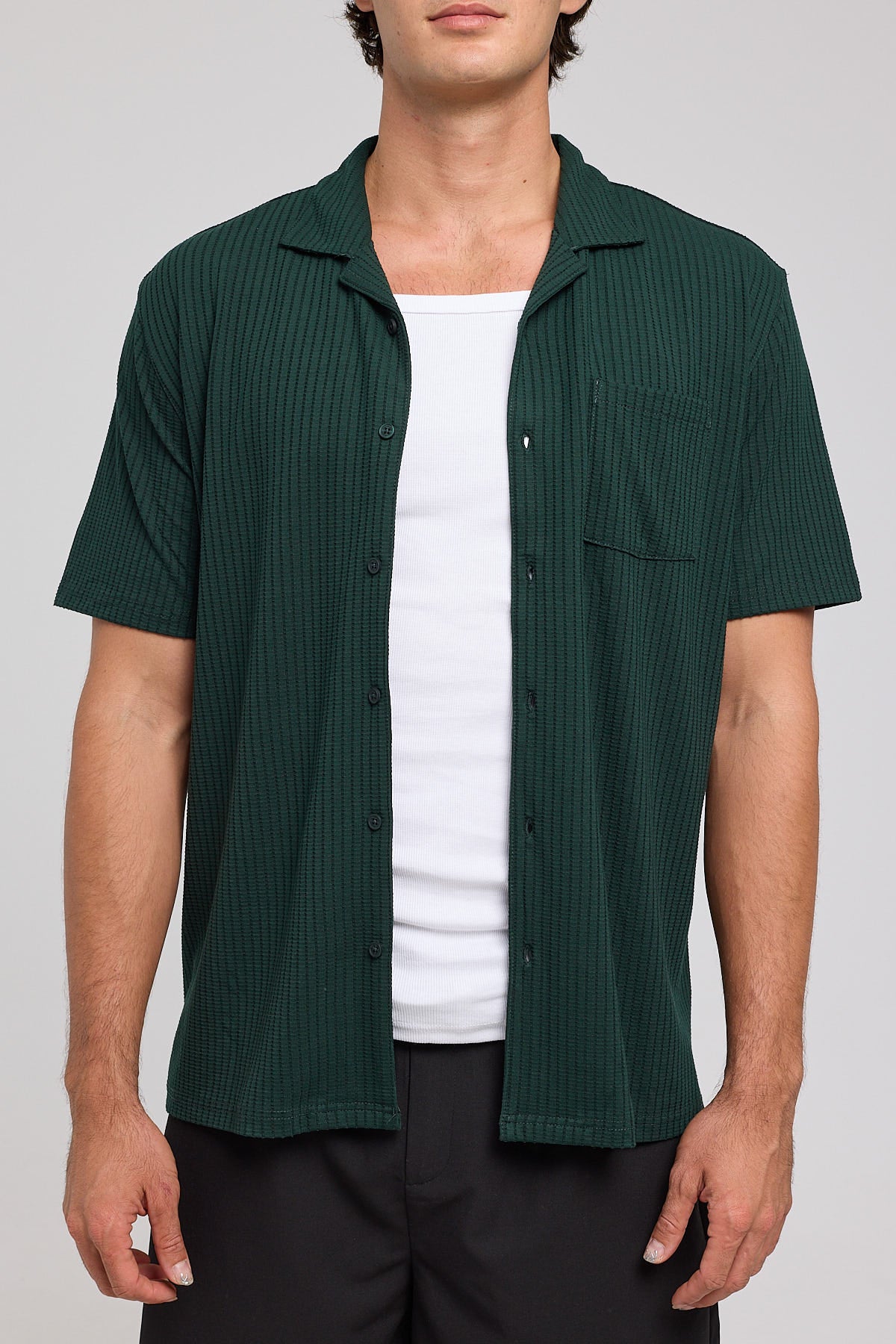 Studio Recycled Resort Shirt Dark Green 7 Studio Recycled Resort Shirt Dark Green