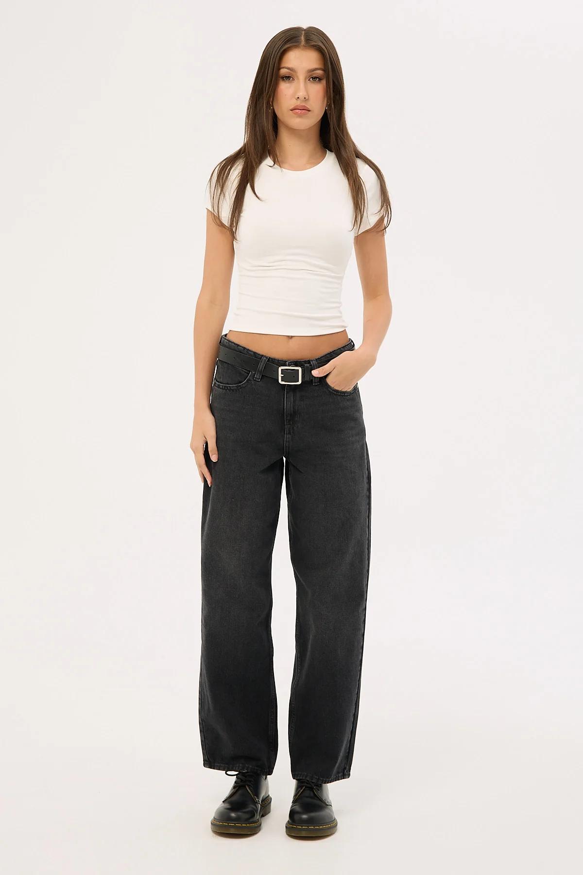 Mid Bella Baggy Jean Sondered Black 1 Mid Bella Baggy Jean Sondered Black
