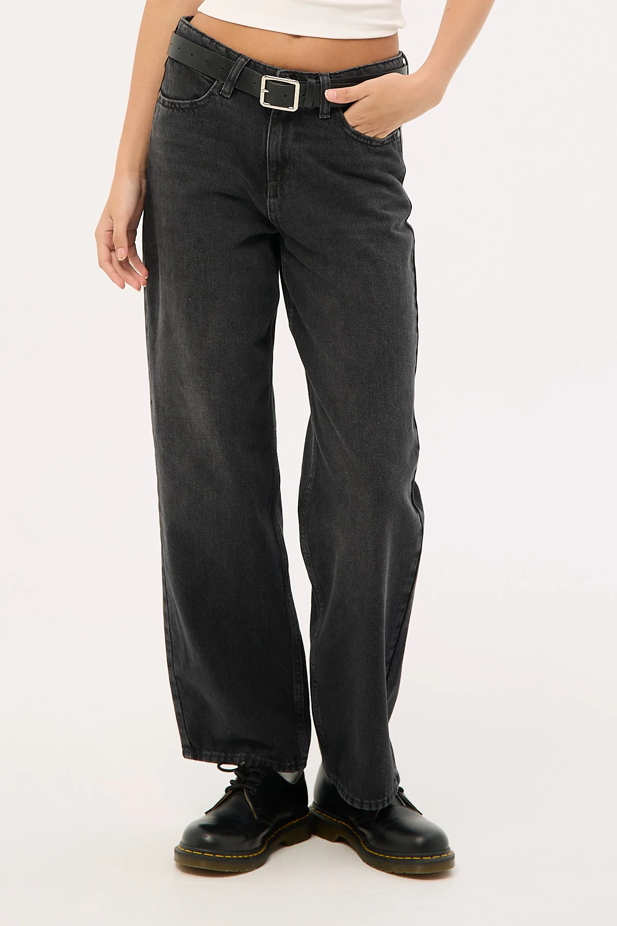 Mid Bella Baggy Jean Sondered Black 2 Mid Bella Baggy Jean Sondered Black