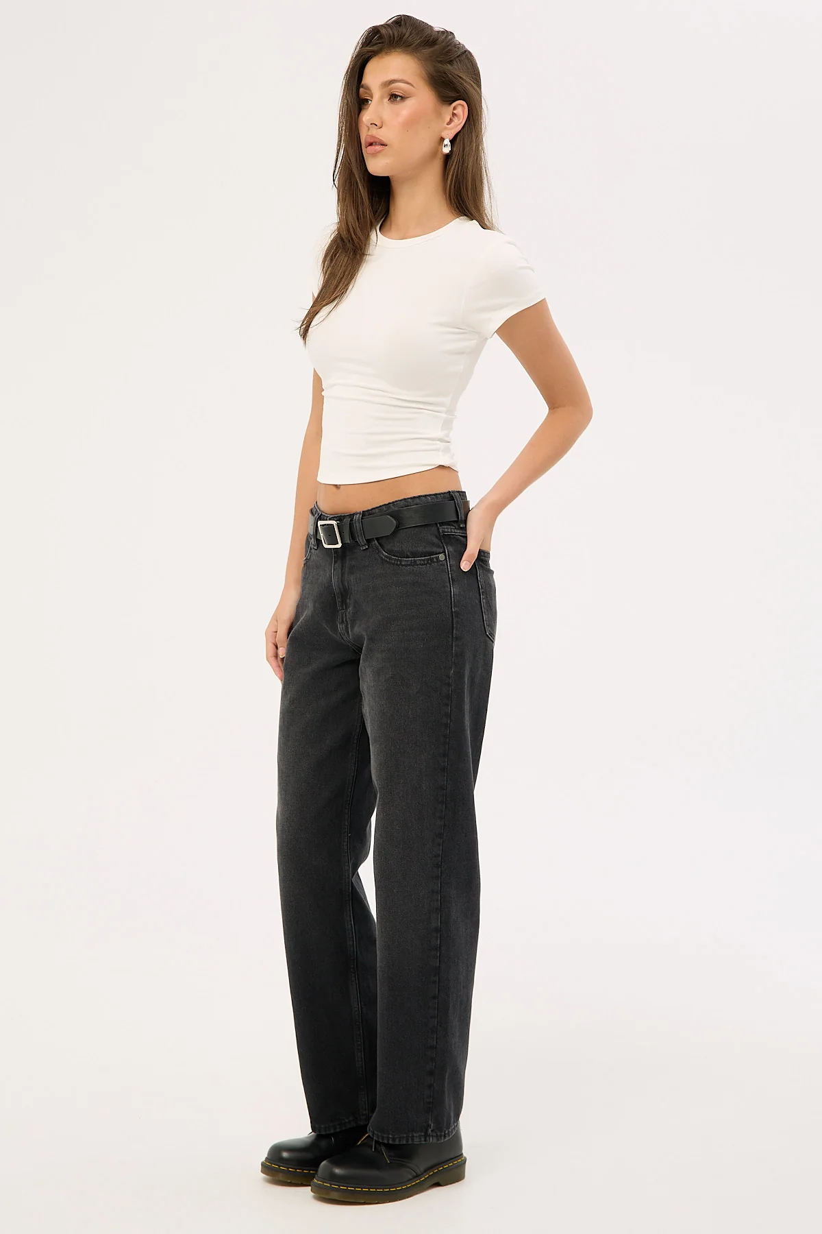 Mid Bella Baggy Jean Sondered Black 3 Mid Bella Baggy Jean Sondered Black