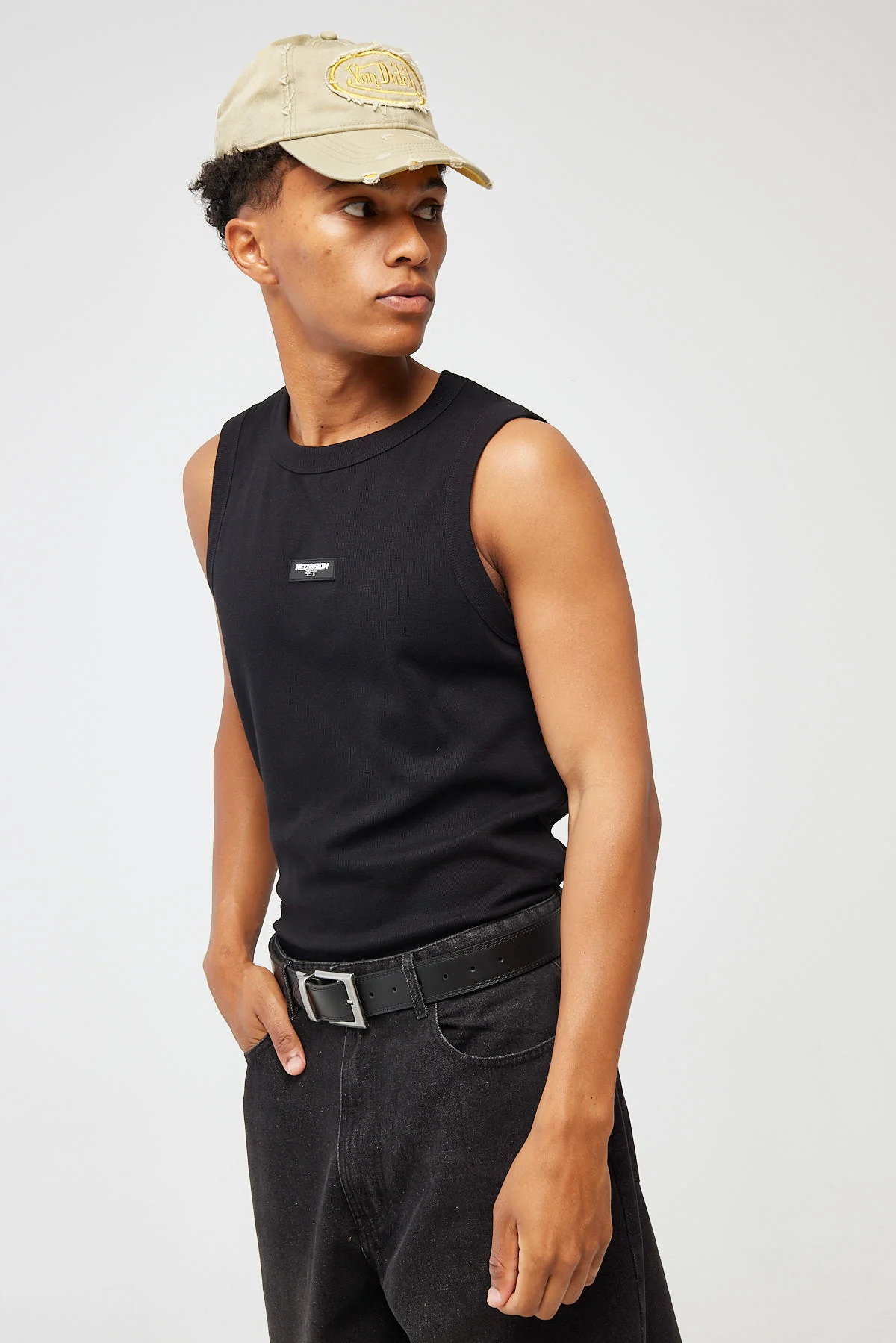Neon Bound High Neck Tank Black 4 Neon Bound High Neck Tank Black