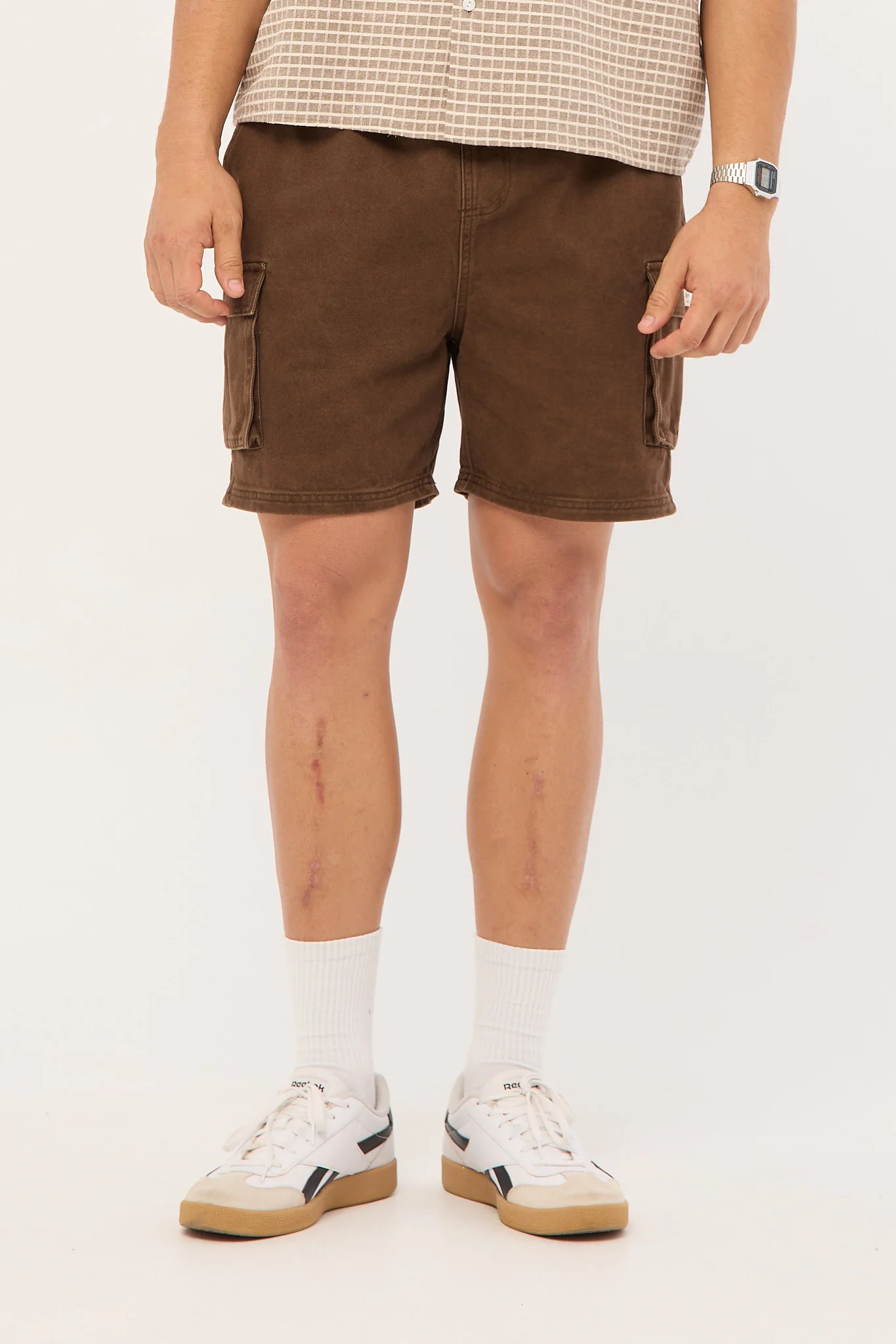 Relaxed Cargo Short Washed Brown 2 Relaxed Cargo Short Washed Brown