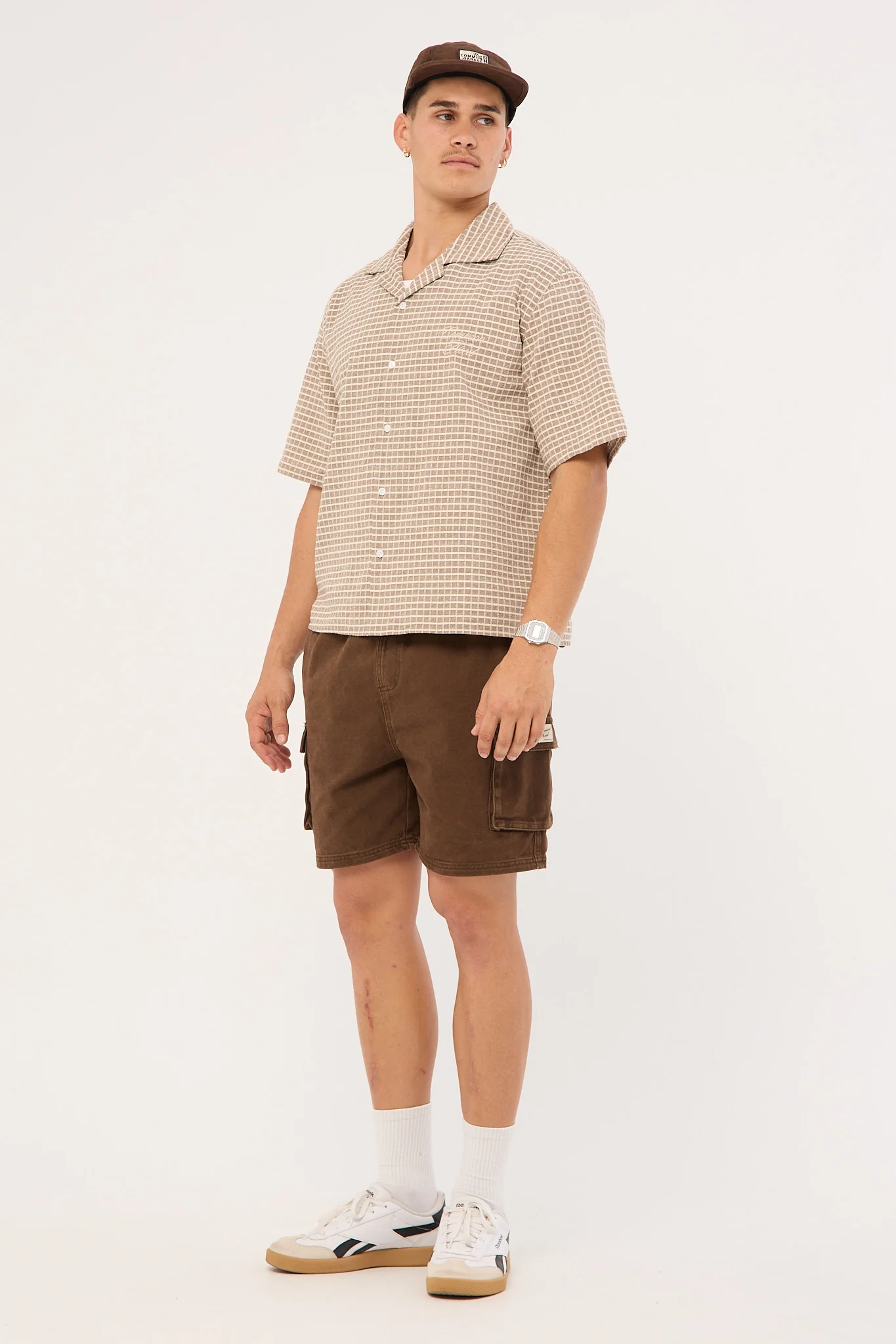 Relaxed Cargo Short Washed Brown 3 Relaxed Cargo Short Washed Brown