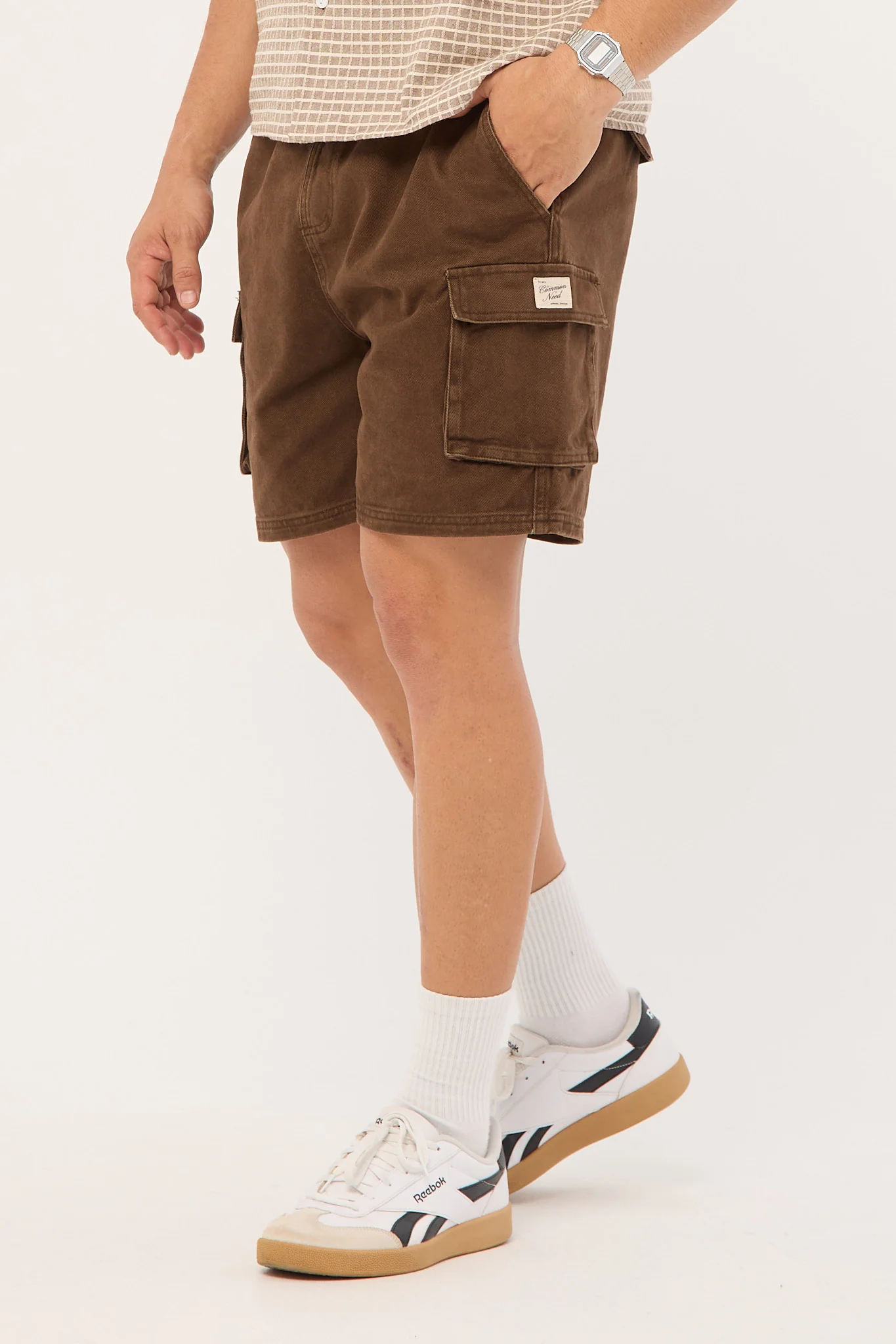 Relaxed Cargo Short Washed Brown 4 Relaxed Cargo Short Washed Brown