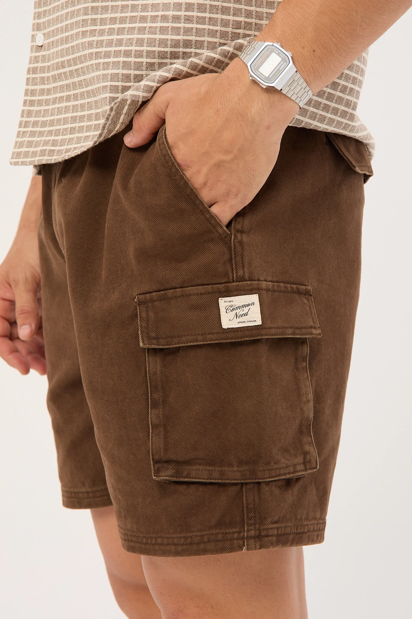 Relaxed Cargo Short Washed Brown 6 Relaxed Cargo Short Washed Brown