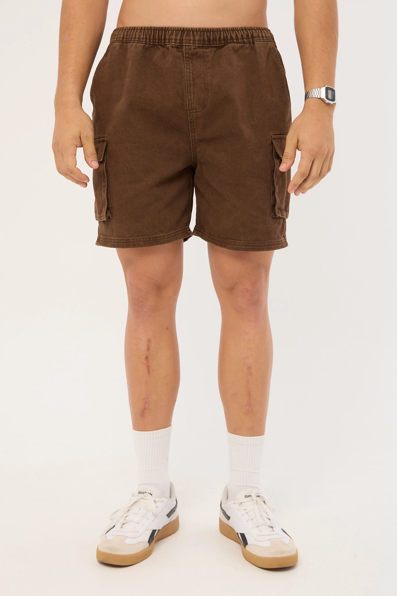 Relaxed Cargo Short Washed Brown 7 Relaxed Cargo Short Washed Brown