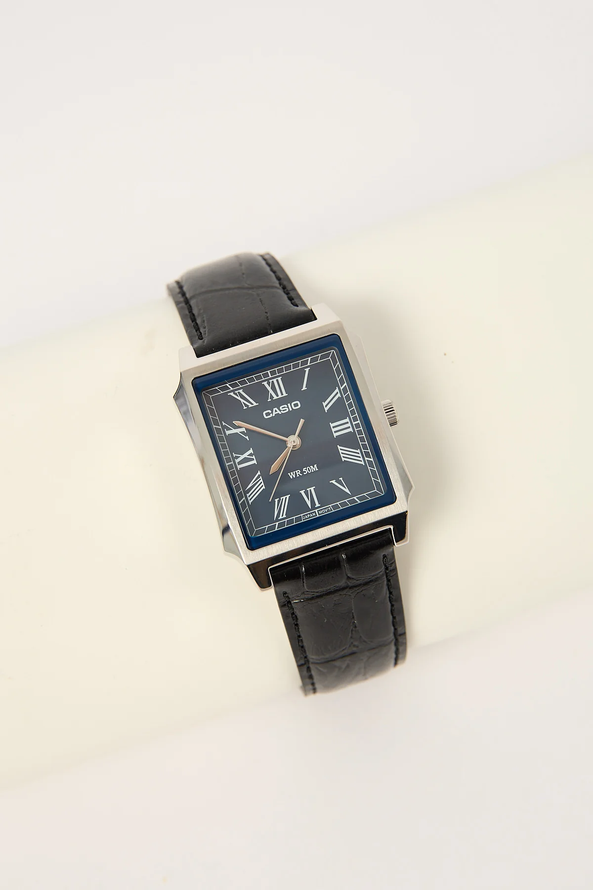 MTPB190L-2BVDF Analogue Watch Silver/Black Croc PU