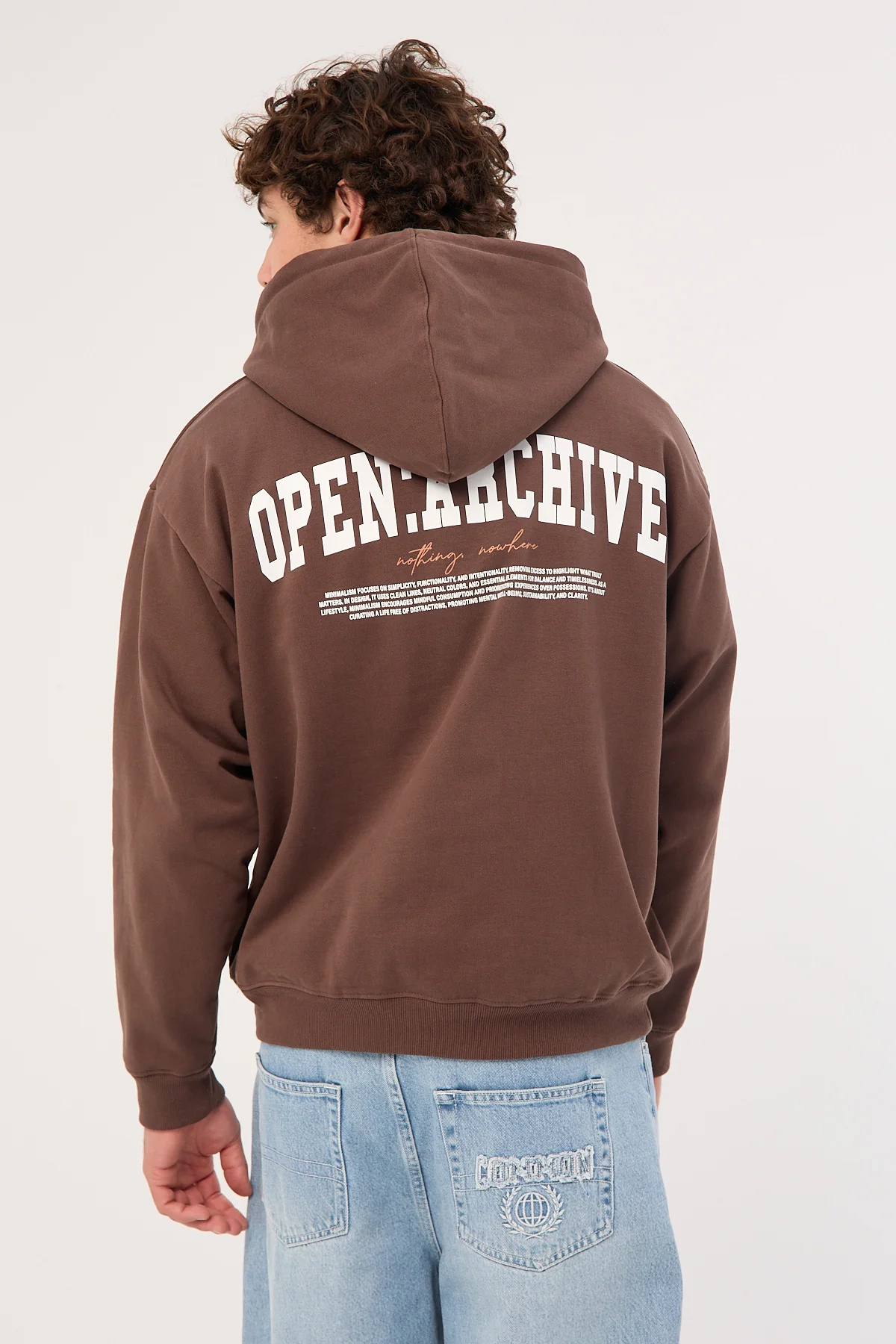 College Boxy Hoodie Cocoa Brown