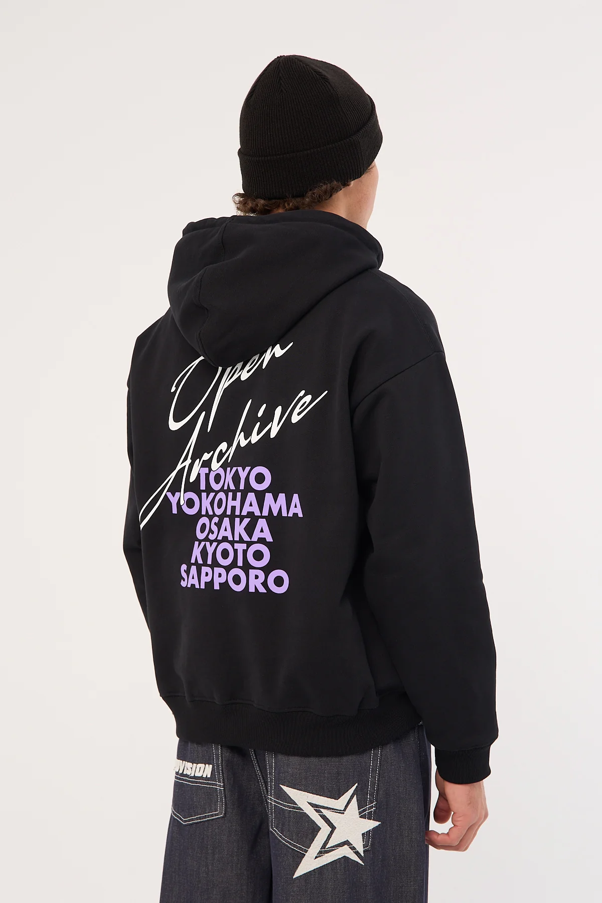 Cities Boxy Hoodie Black