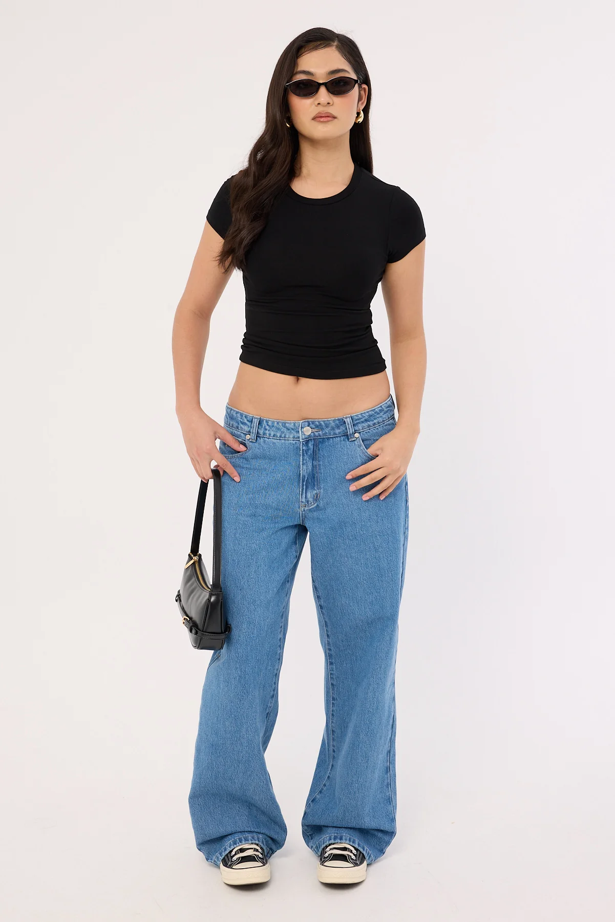 Parker Low Rise Baggy Jean Vivid Mid Blue