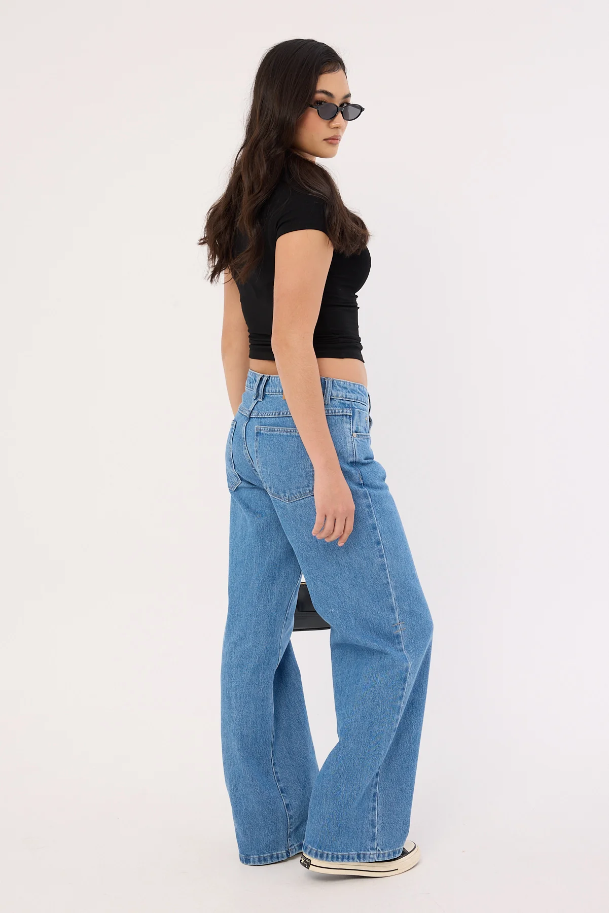 Parker Low Rise Baggy Jean Vivid Mid Blue 6 Parker Low Rise Baggy Jean Vivid Mid Blue