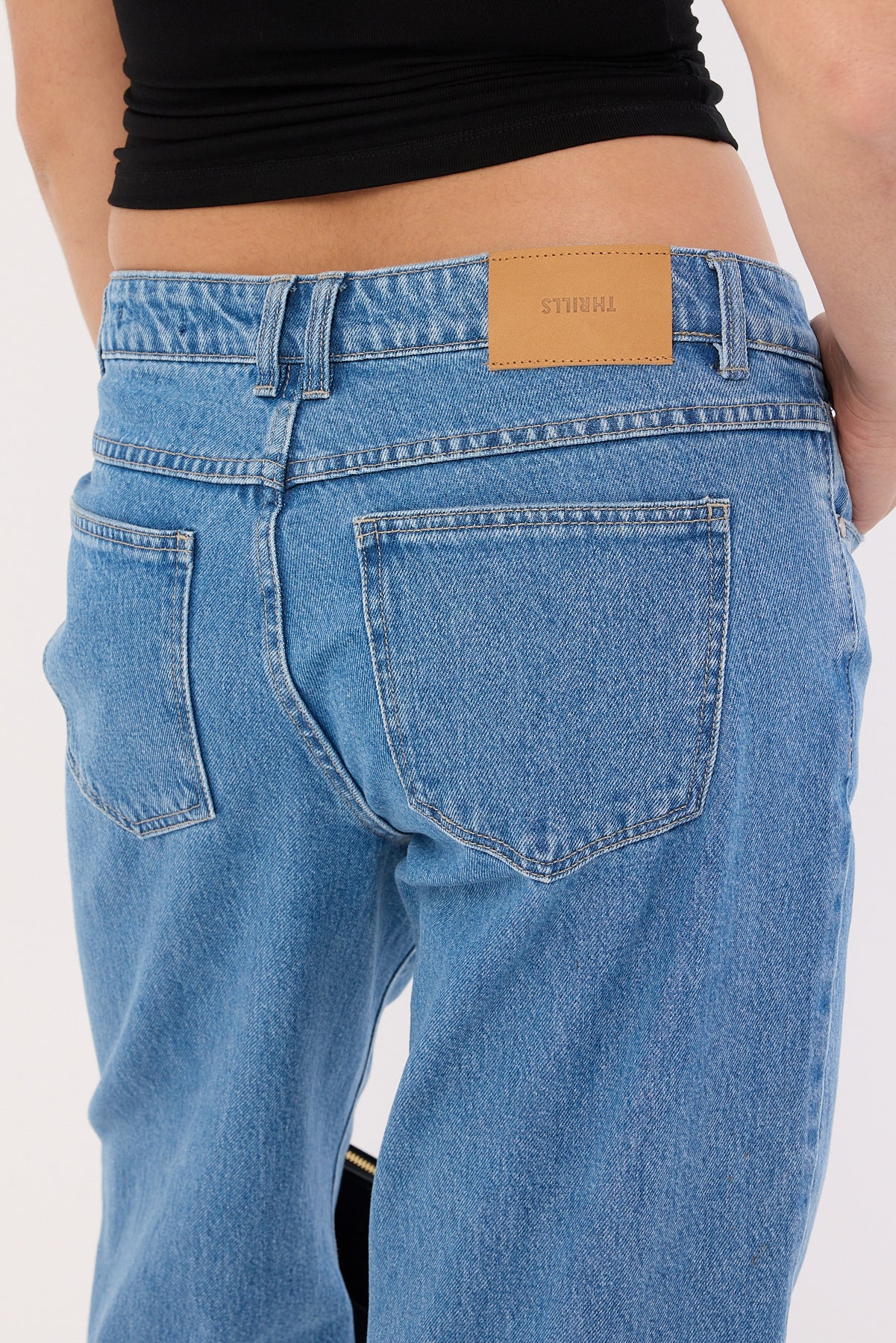 Parker Low Rise Baggy Jean Vivid Mid Blue 7 Parker Low Rise Baggy Jean Vivid Mid Blue