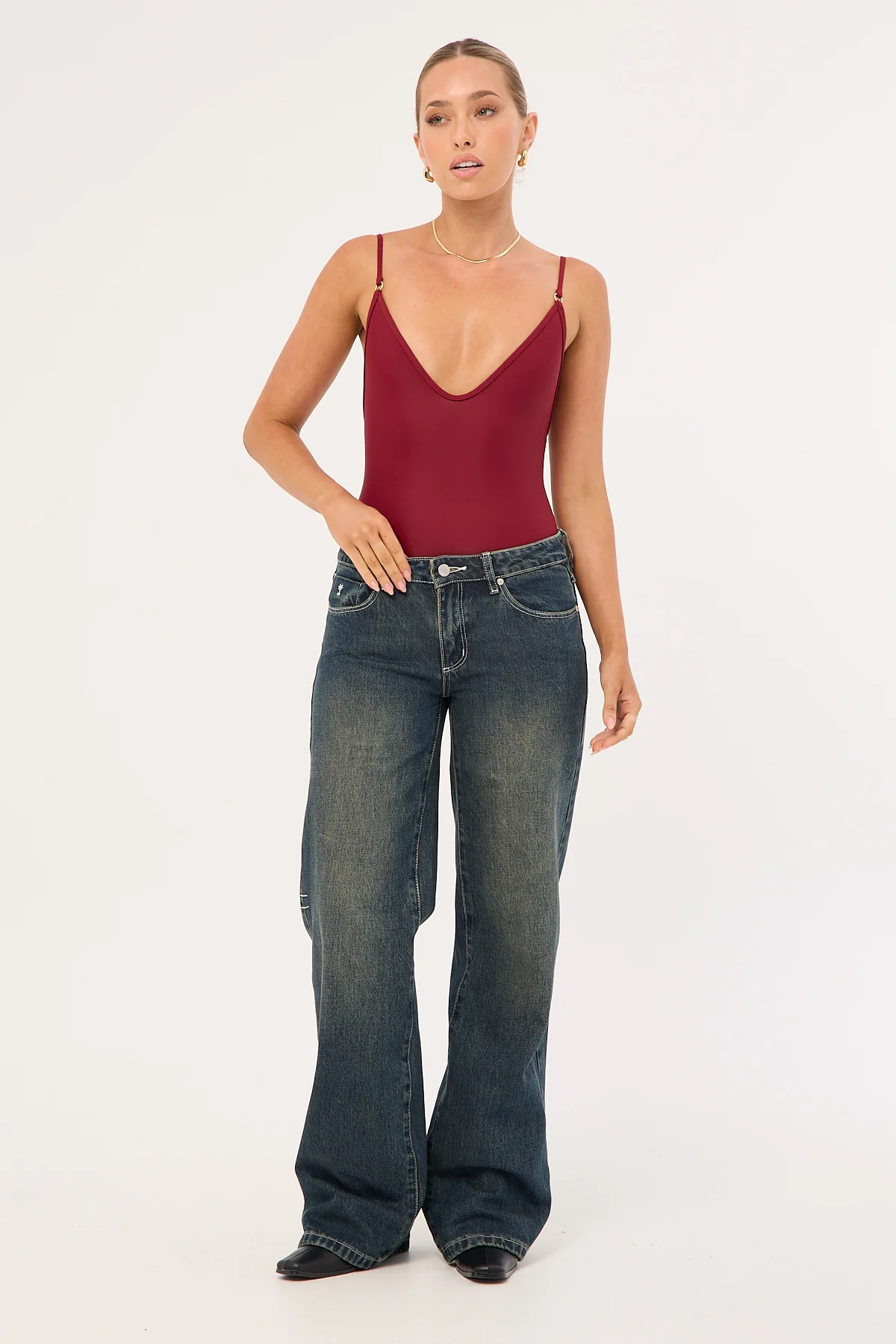 Rowie Low Rise Wide Jean Dirty Ink Blue 2 Rowie Low Rise Wide Jean Dirty Ink Blue