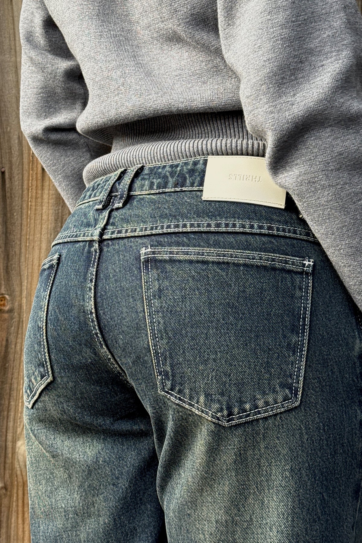 Rowie Low Rise Wide Jean Dirty Ink Blue 6 Rowie Low Rise Wide Jean Dirty Ink Blue