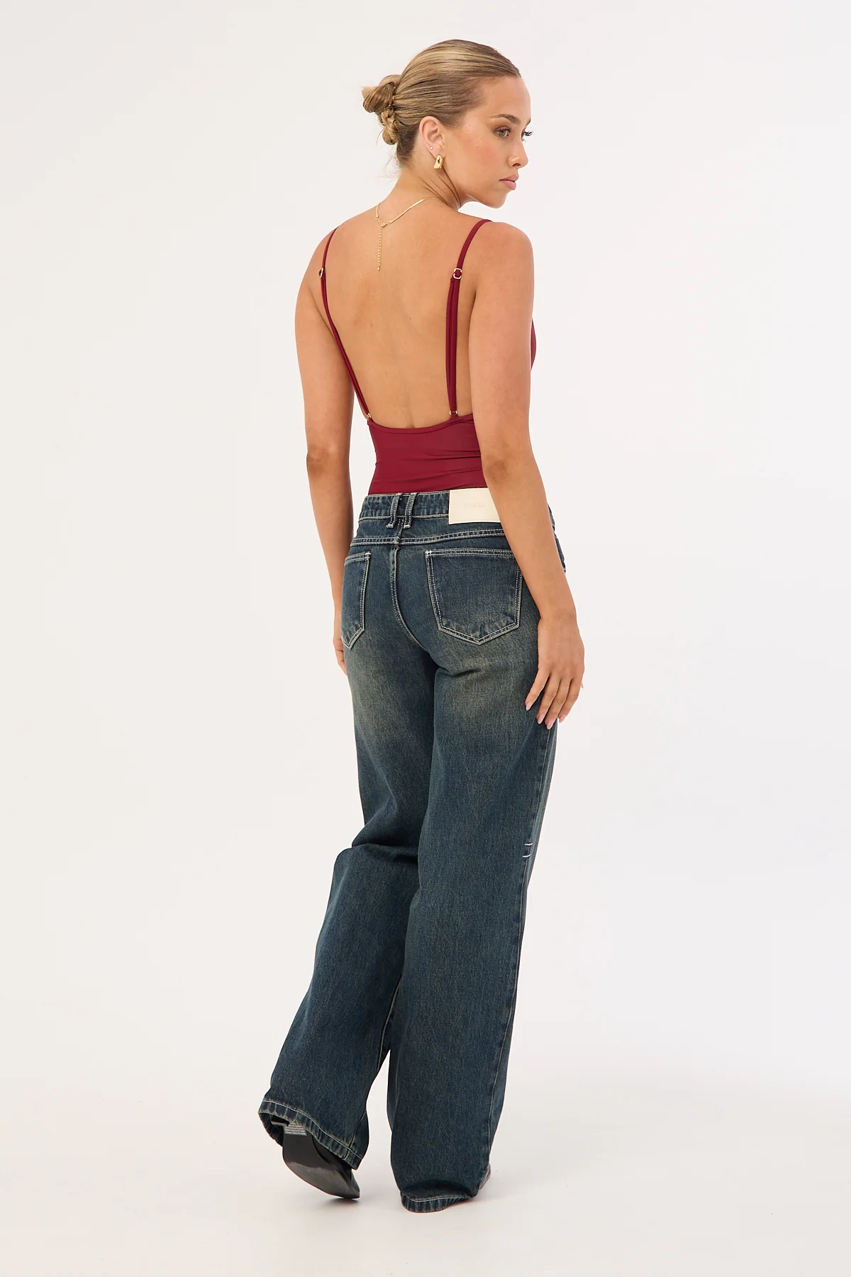 Rowie Low Rise Wide Jean Dirty Ink Blue 9 Rowie Low Rise Wide Jean Dirty Ink Blue