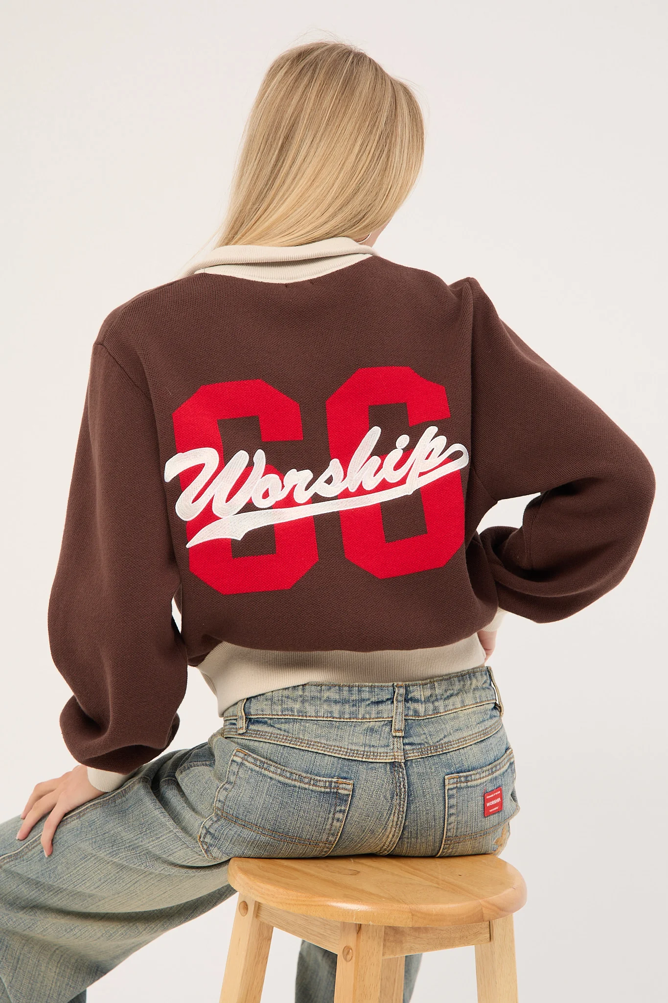 Major League 1/4 Zip Knit Chocolate