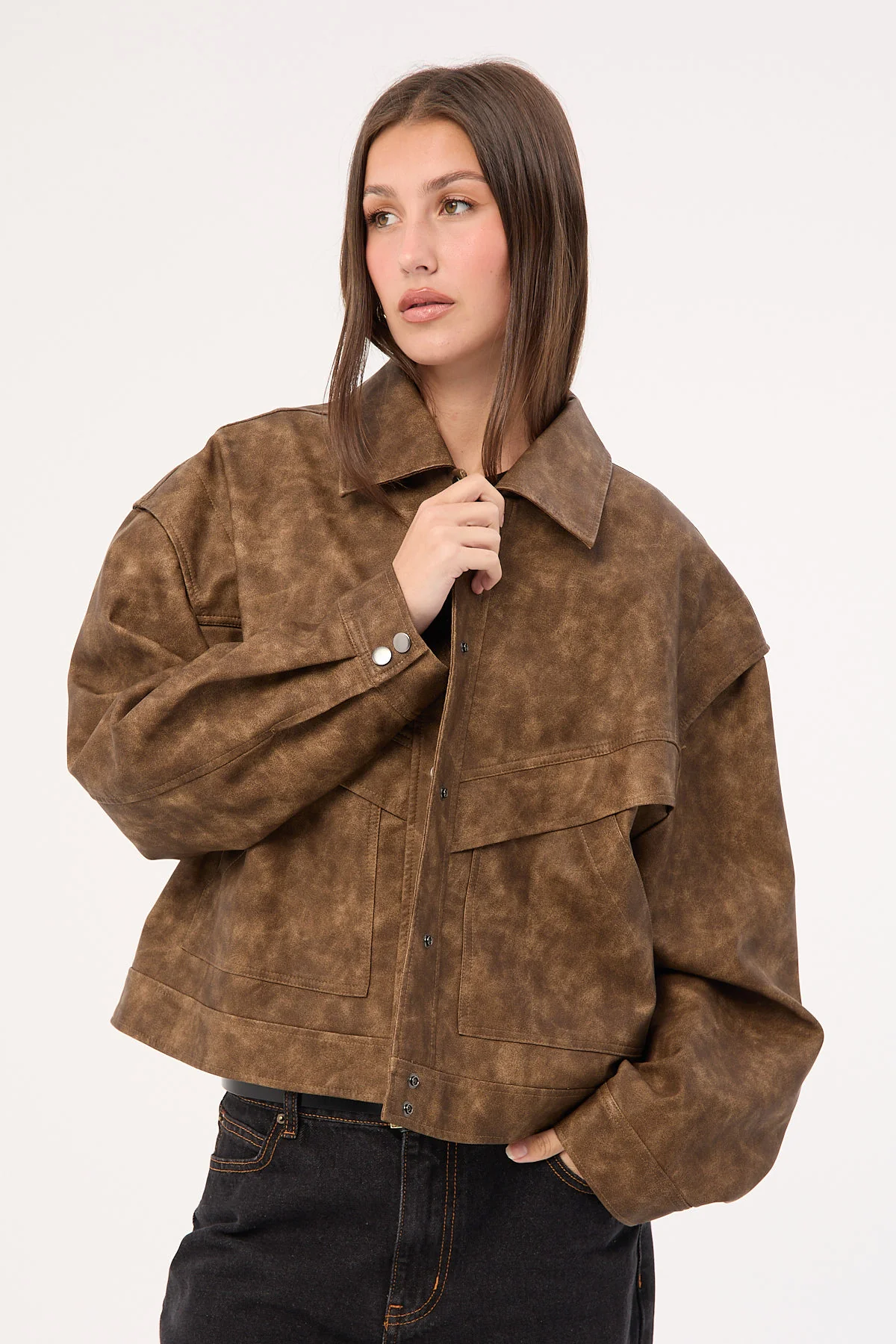Hailey Bomber Vintage Chocolate