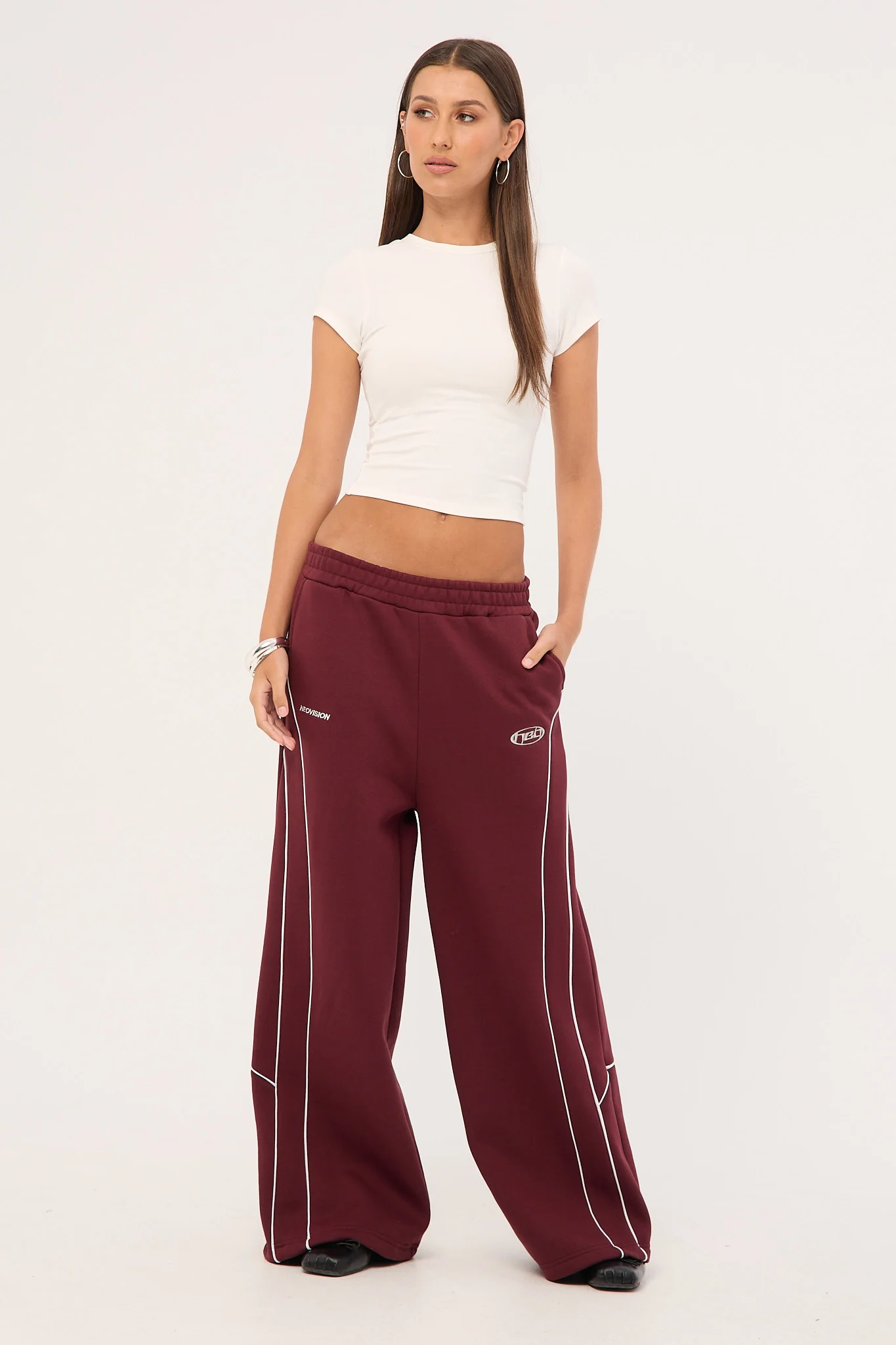 Glade Straight Leg Trackpant Burgundy 1 Glade Straight Leg Trackpant Burgundy