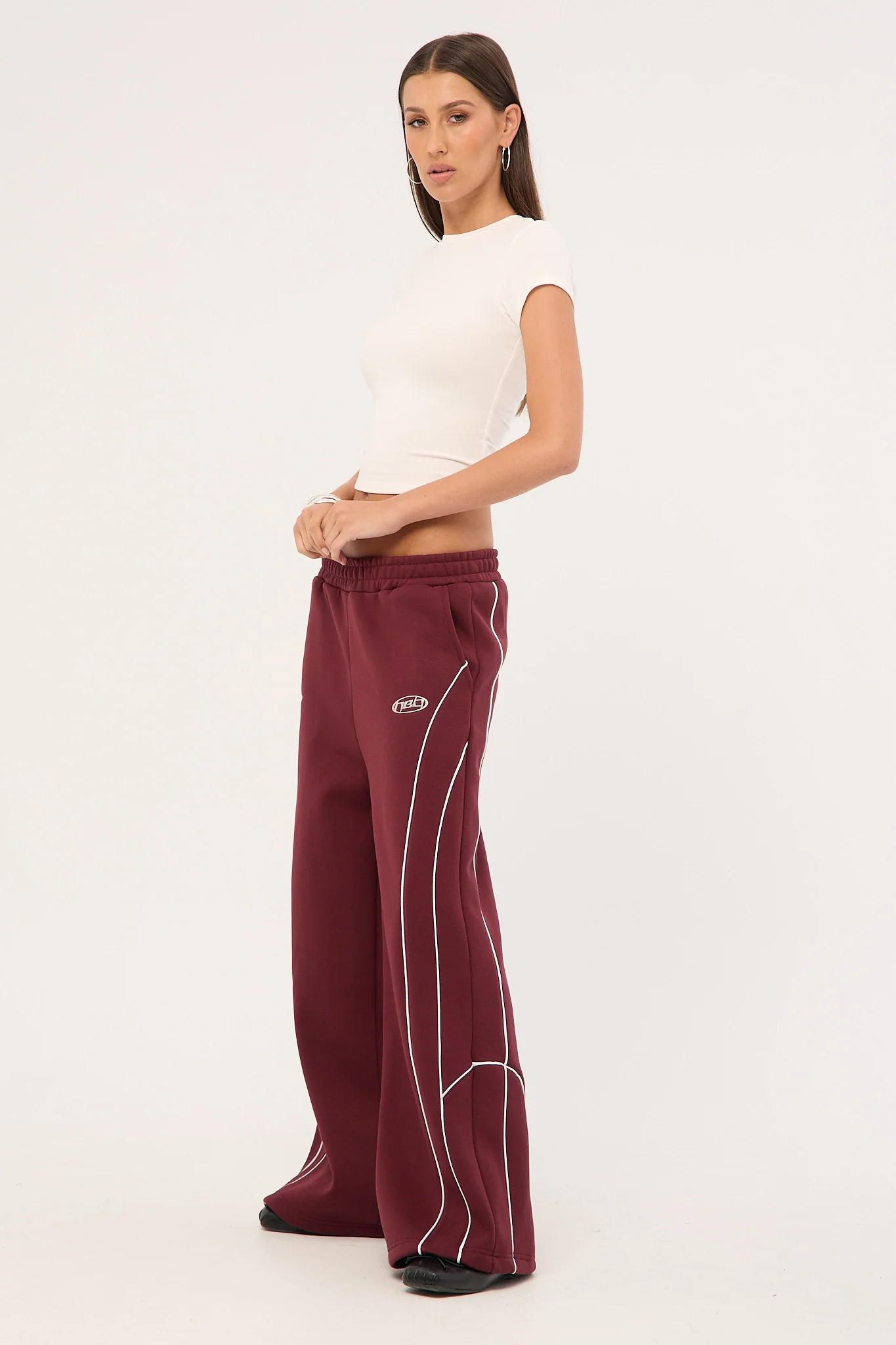 Glade Straight Leg Trackpant Burgundy 3 Glade Straight Leg Trackpant Burgundy