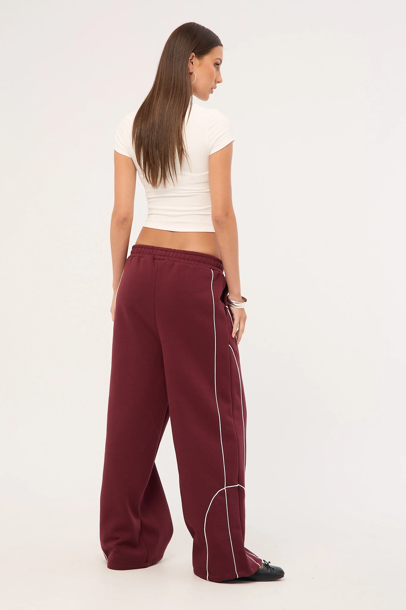 Glade Straight Leg Trackpant Burgundy 6 Glade Straight Leg Trackpant Burgundy