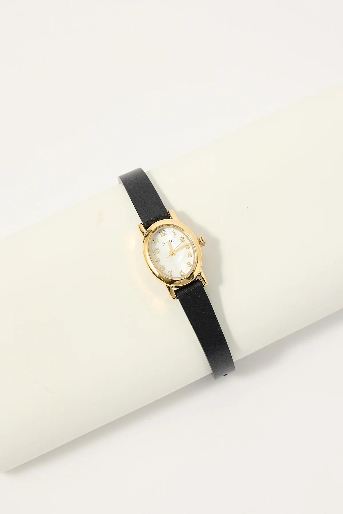 Cavatina 18mm Leather Strap Watch Gold/Black
