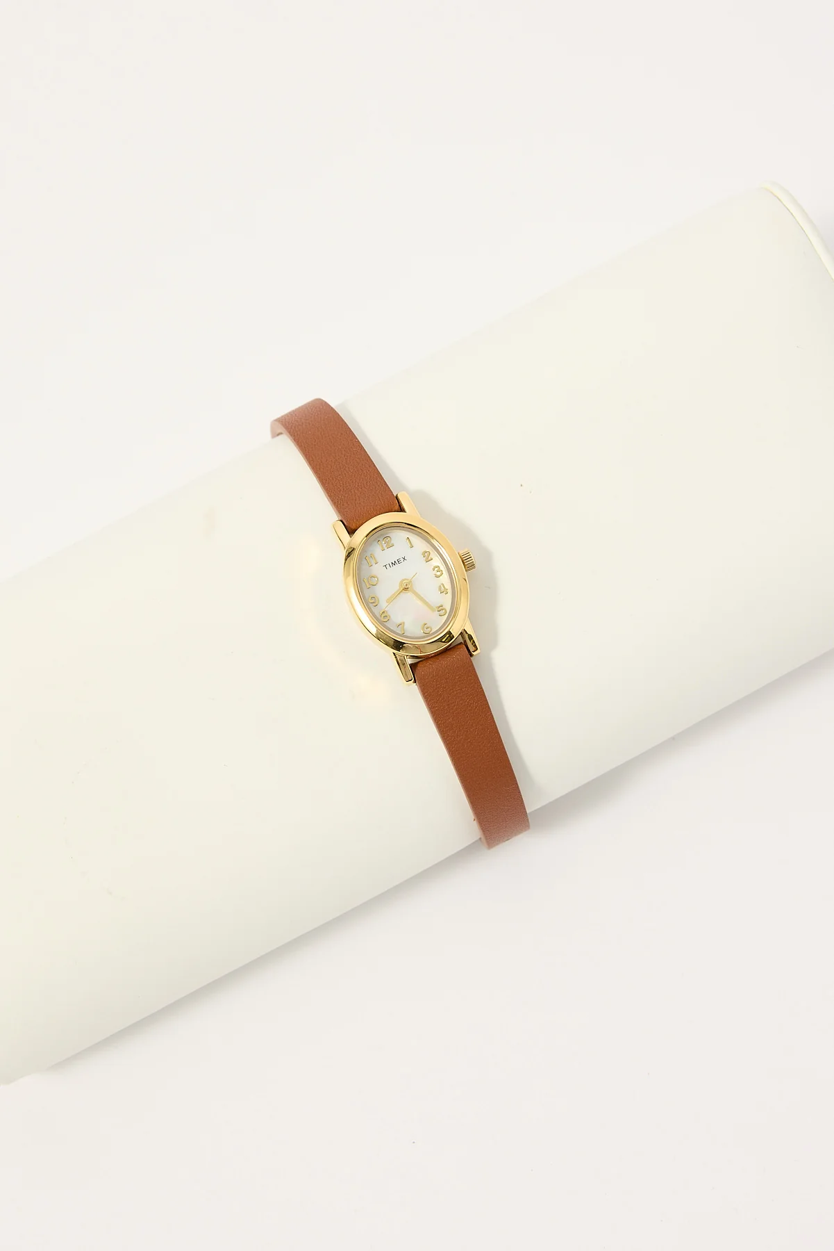 Cavatina 18mm Leather Strap Watch Gold/Brown