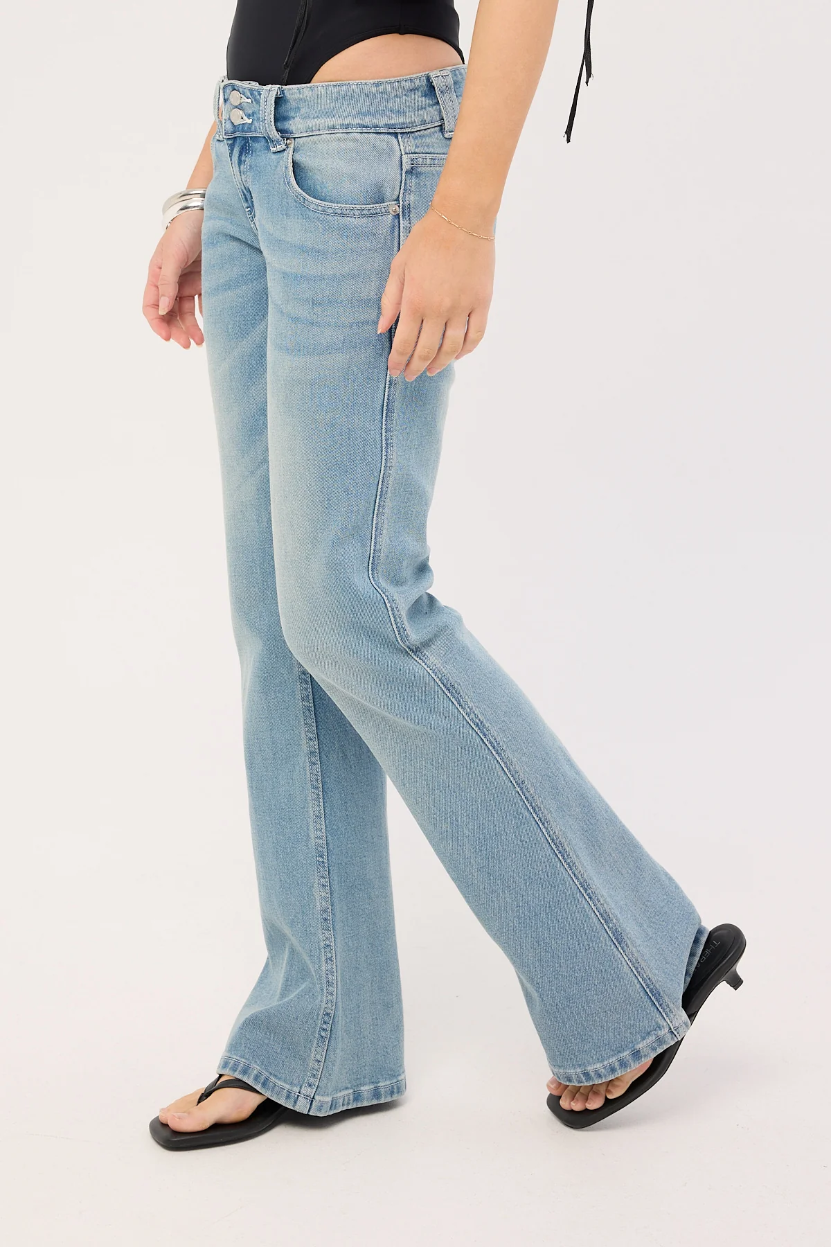Fantasy Super Low Bootcut Jean Faded Blue Denim 5 Fantasy Super Low Bootcut Jean Faded Blue Denim