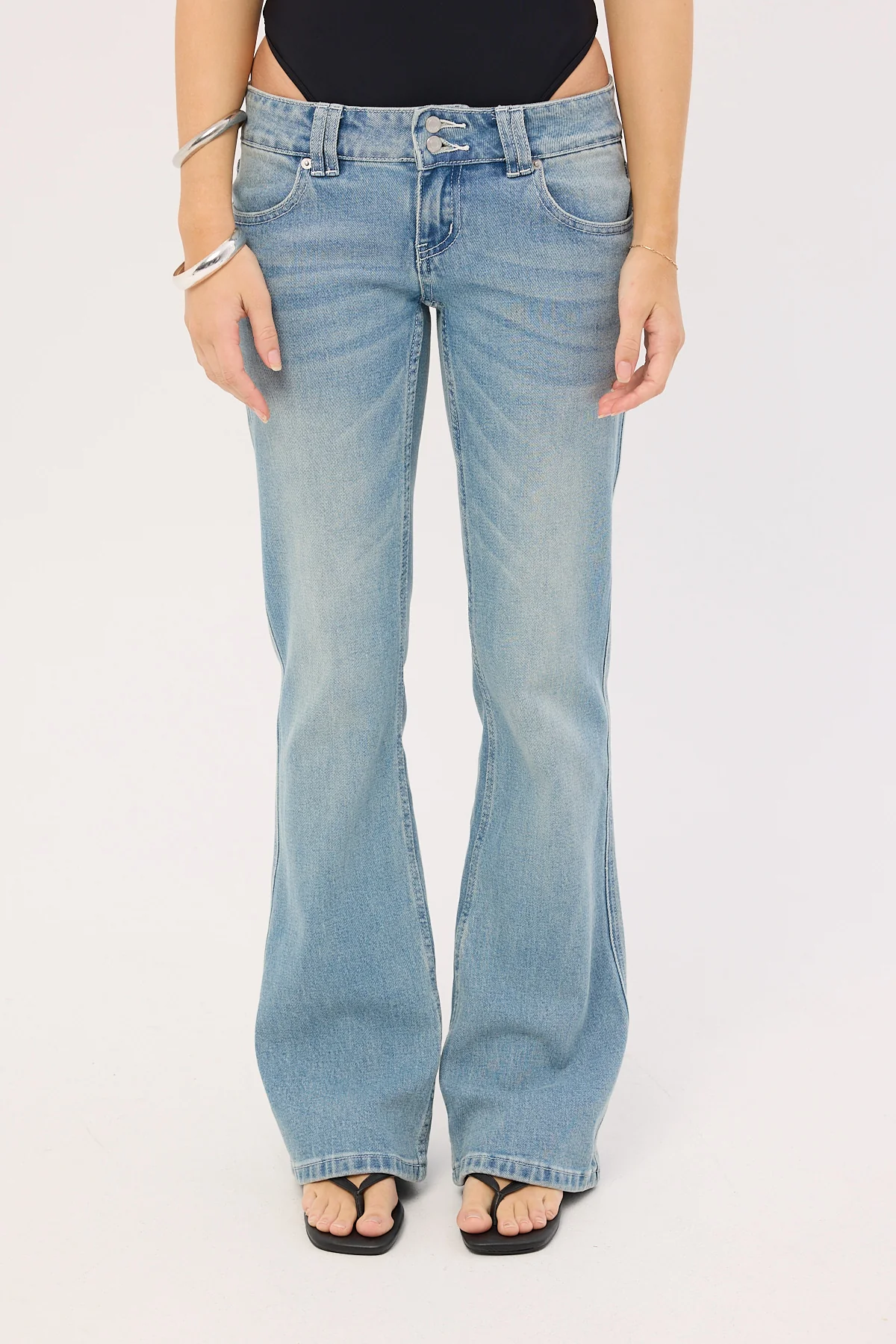 Fantasy Super Low Bootcut Jean Faded Blue Denim 8 Fantasy Super Low Bootcut Jean Faded Blue Denim