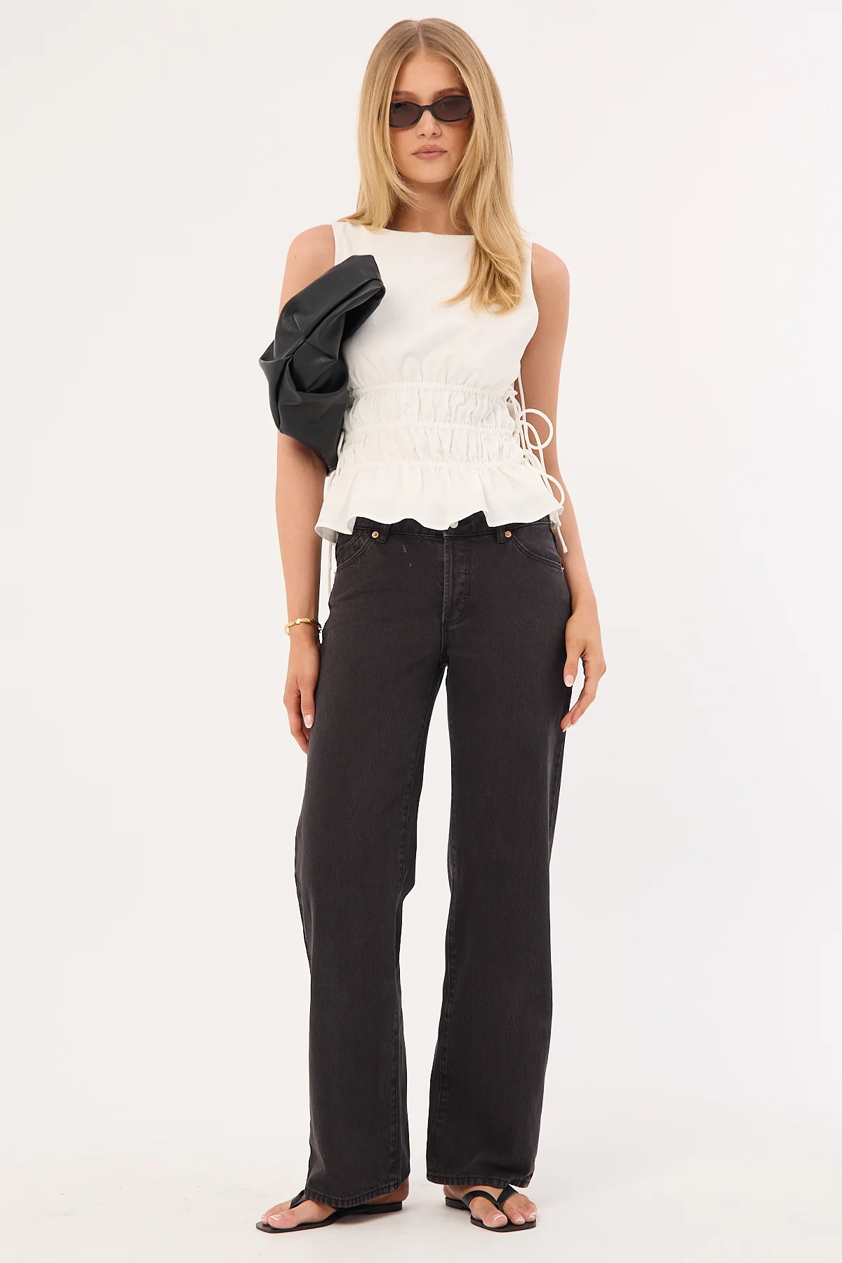 Heidi Low Jean Stone Black