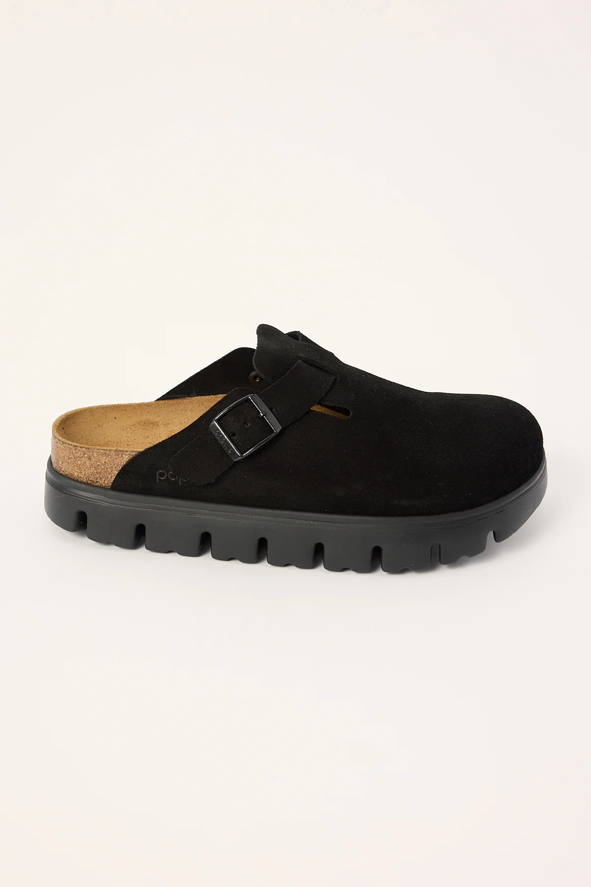 Boston Chunky Suede Leather Narrow Black