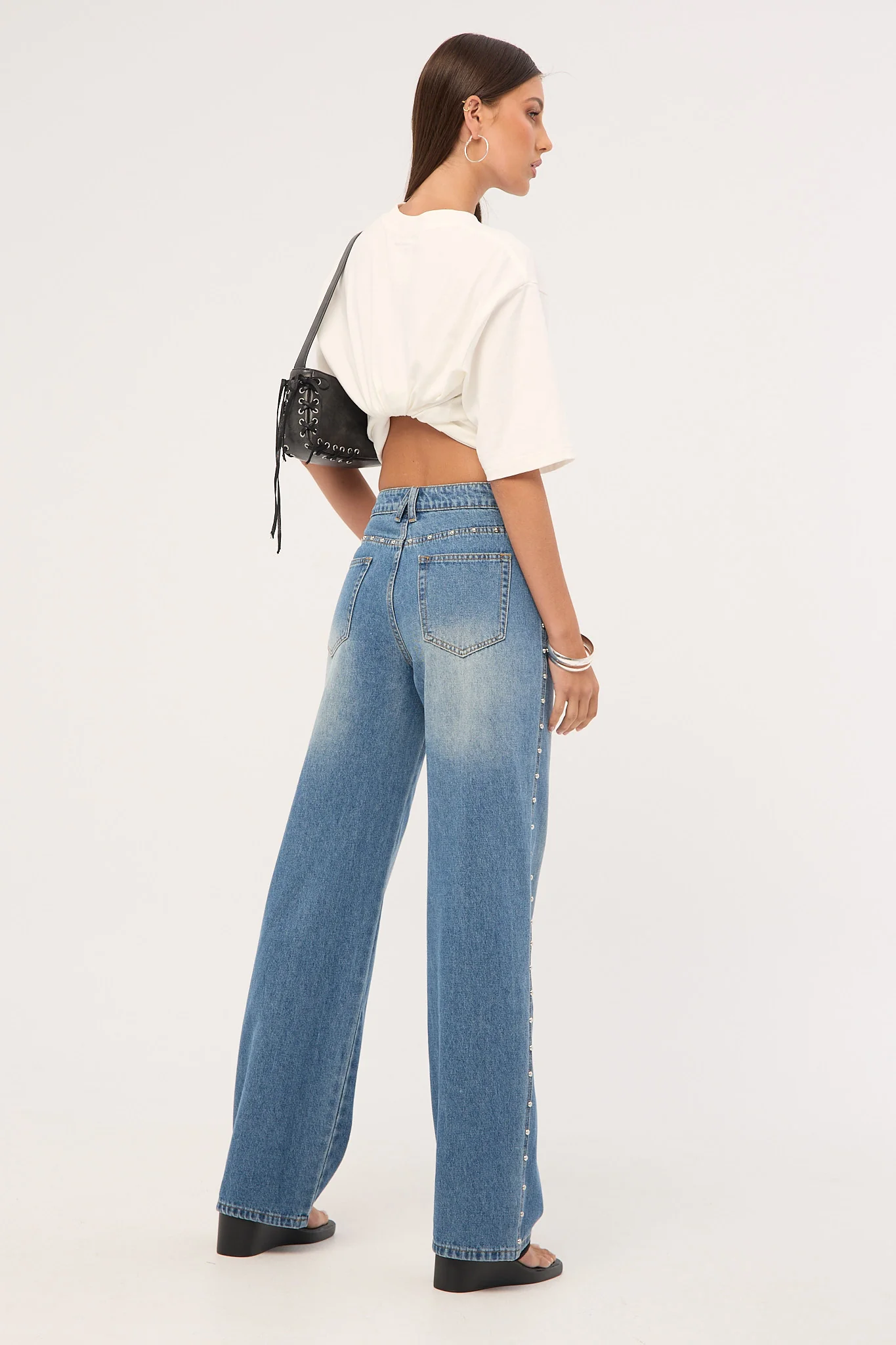 Top Model Studded Jean Mid Wash 6 Top Model Studded Jean Mid Wash